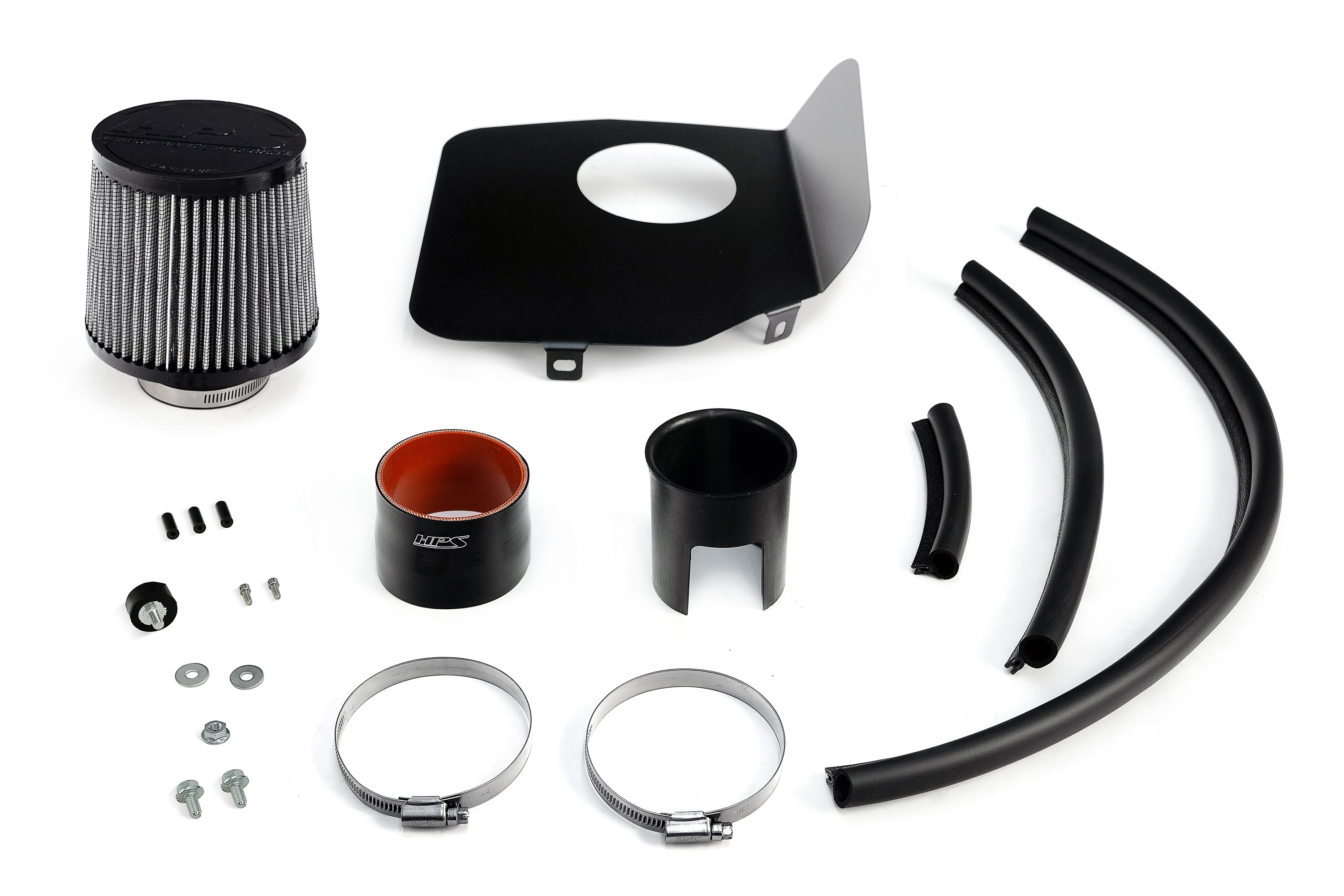 HPS Performance Air Intake Kit With Heat Shield 827-740P Polished - 827-740P