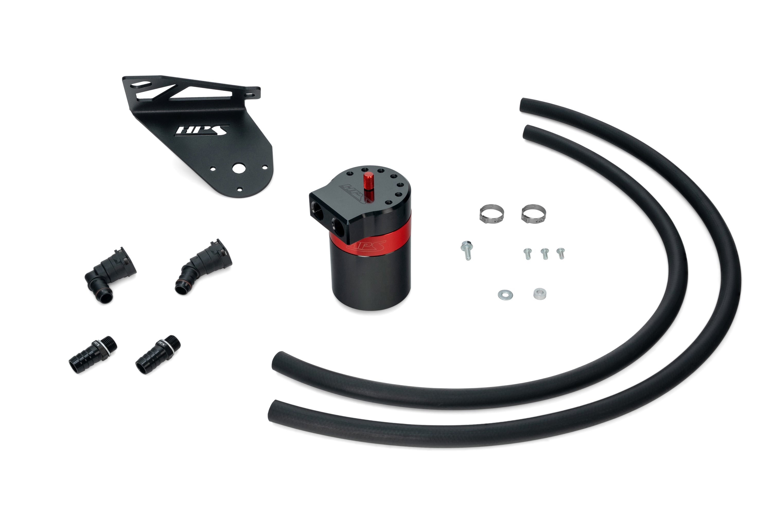 HPS Performance Oil Catch Can Kit 860-028 Red - 860-028