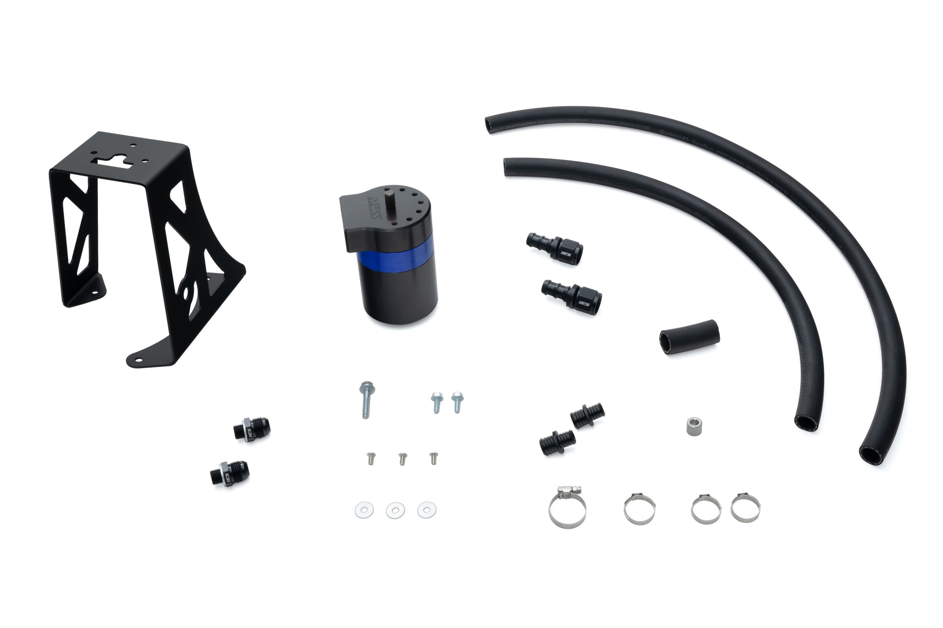 HPS Performance Oil Catch Can Kit 860-032BL Blue - 860-032BL