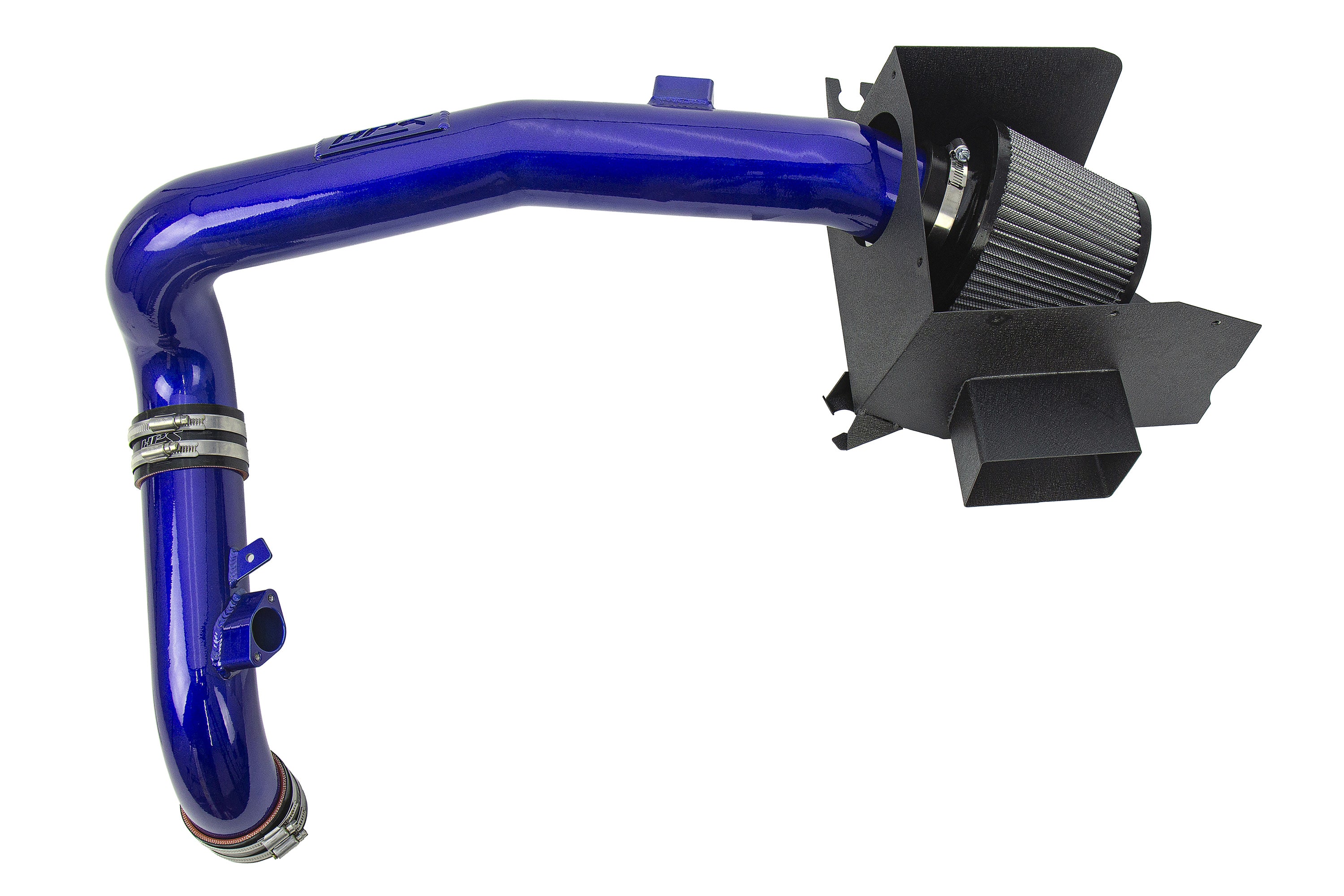 HPS Performance Air Intake Kit With Heat Shield 827-628BL Blue - 827-628BL