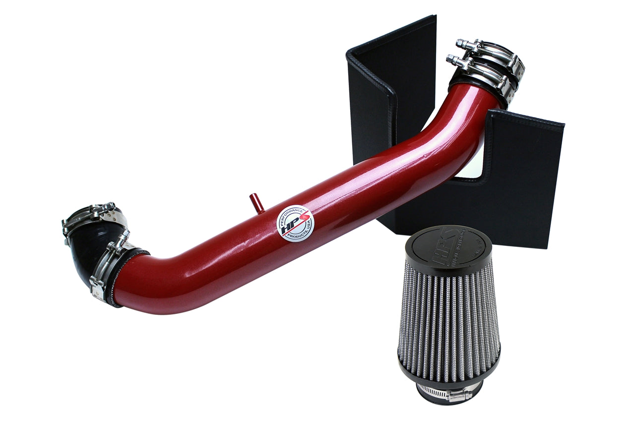 HPS Performance Air Intake Kit With Heat Shield 827-537R Red - 827-537R