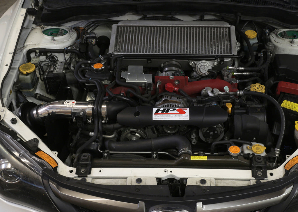 HPS Performance Air Intake Kit With Heat Shield 827-566P Polished - 827-566P