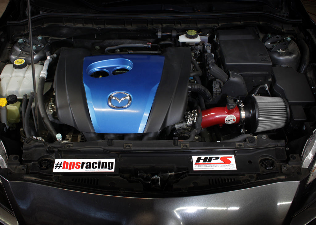 HPS Performance Air Intake Kit With Heat Shield 827-531R Red - 827-531R