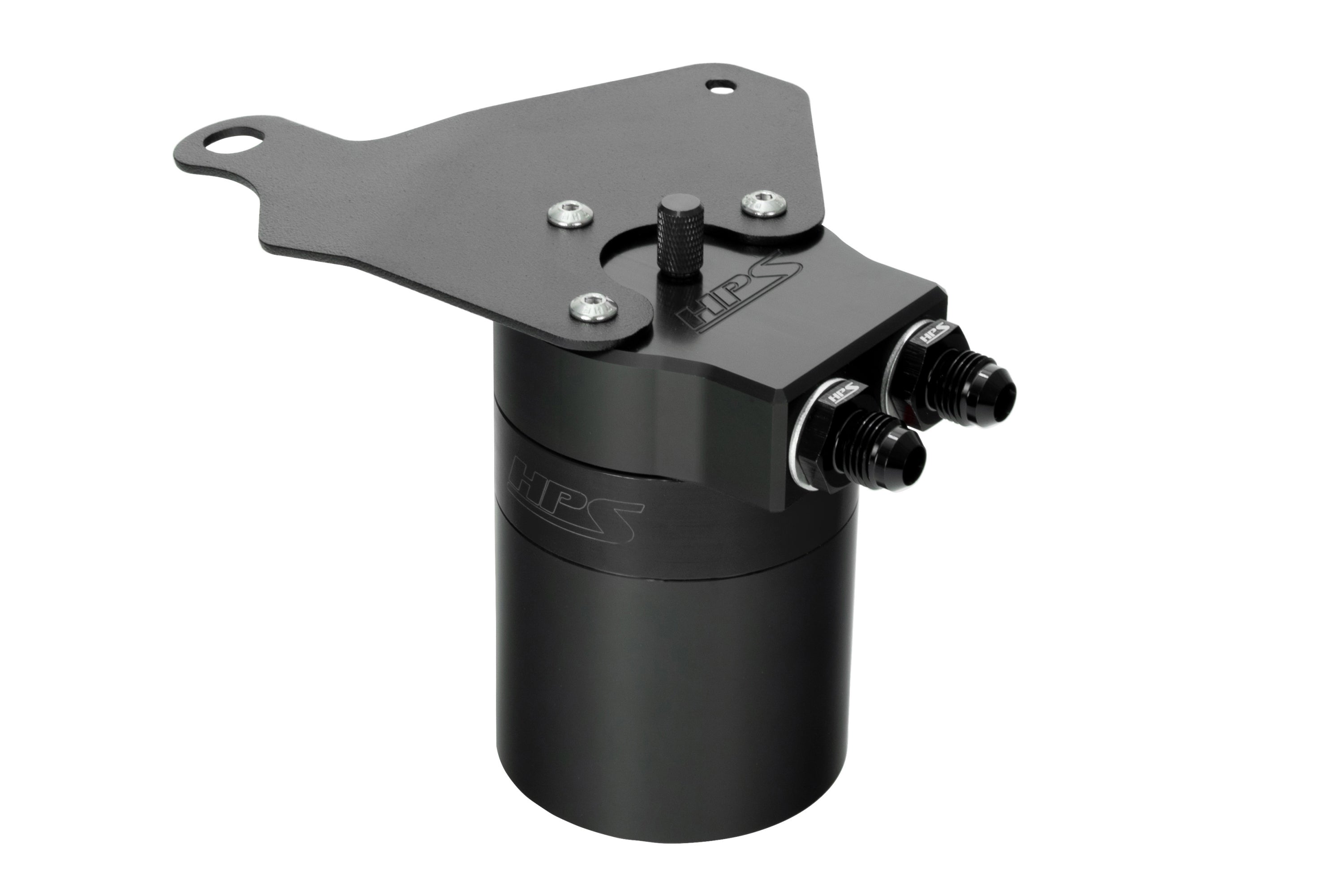 HPS Performance Oil Catch Can Kit 860-011WB, Black - 860-011WB