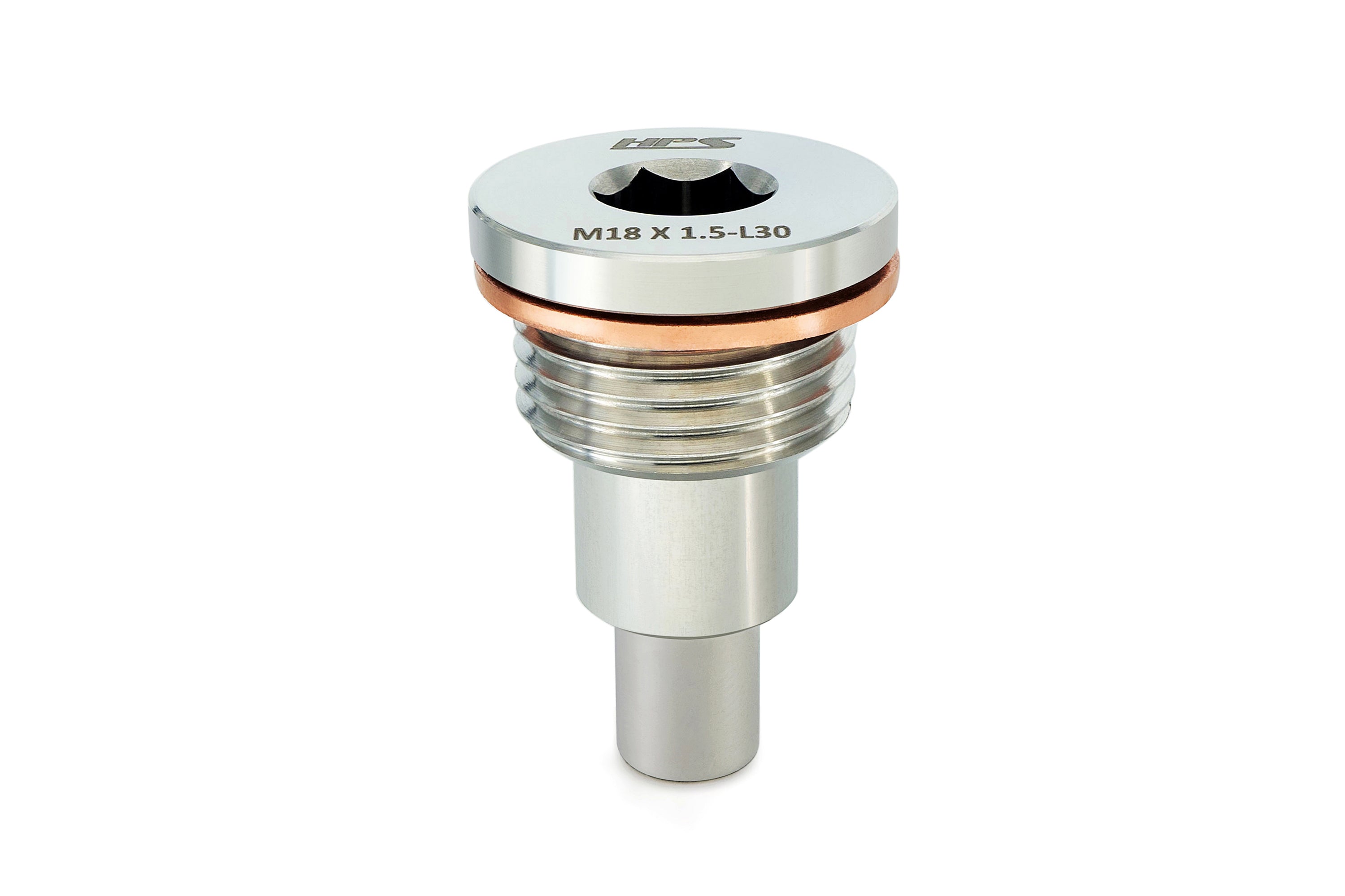 HPS Performance Magnetic Differential Oil Drain Plug M18 x 1.50, 30mm long, MDP-M18x150-L30