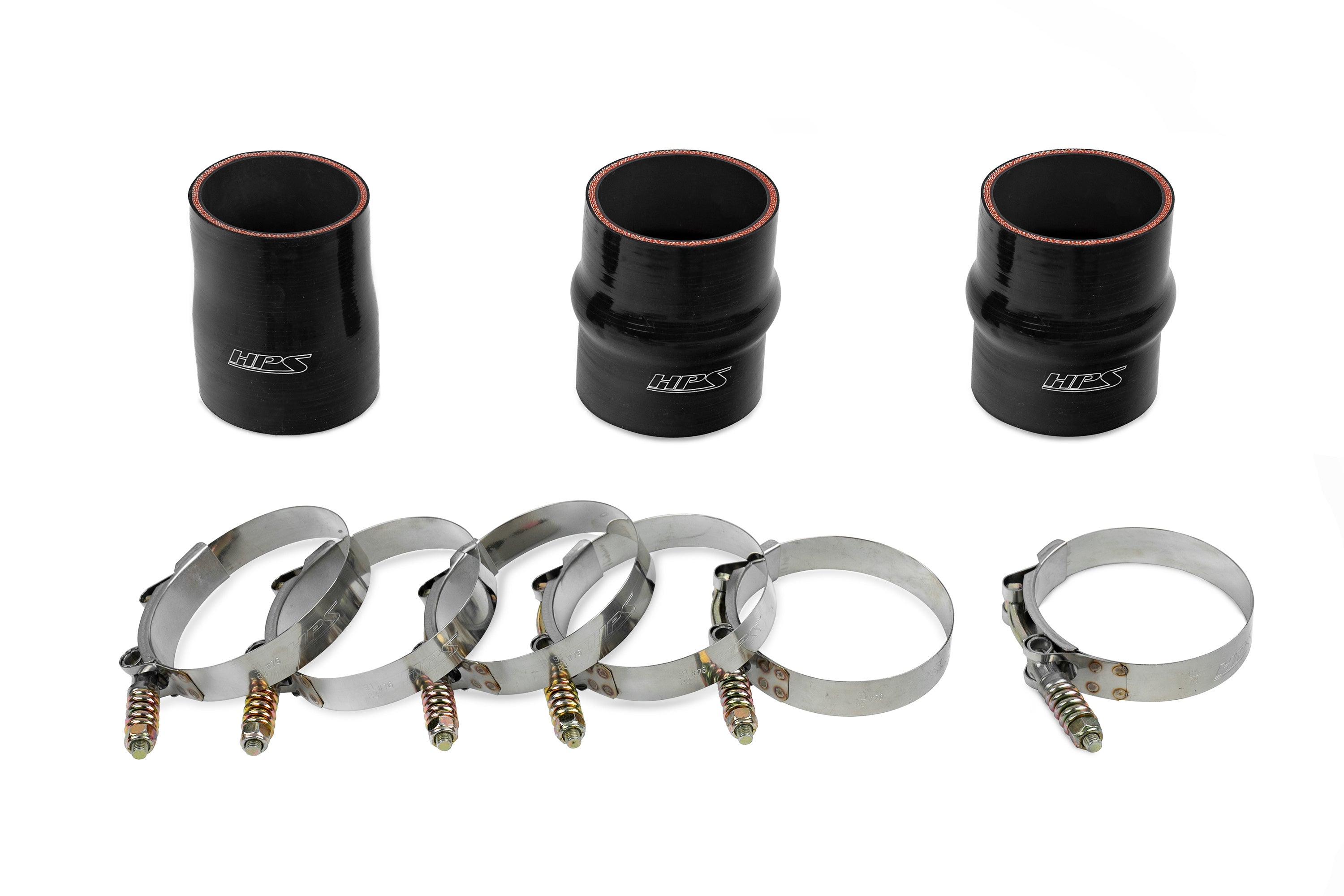 HPS Performance Hot Side Charge Pipe Kit 17-146P Polished - 17-146P