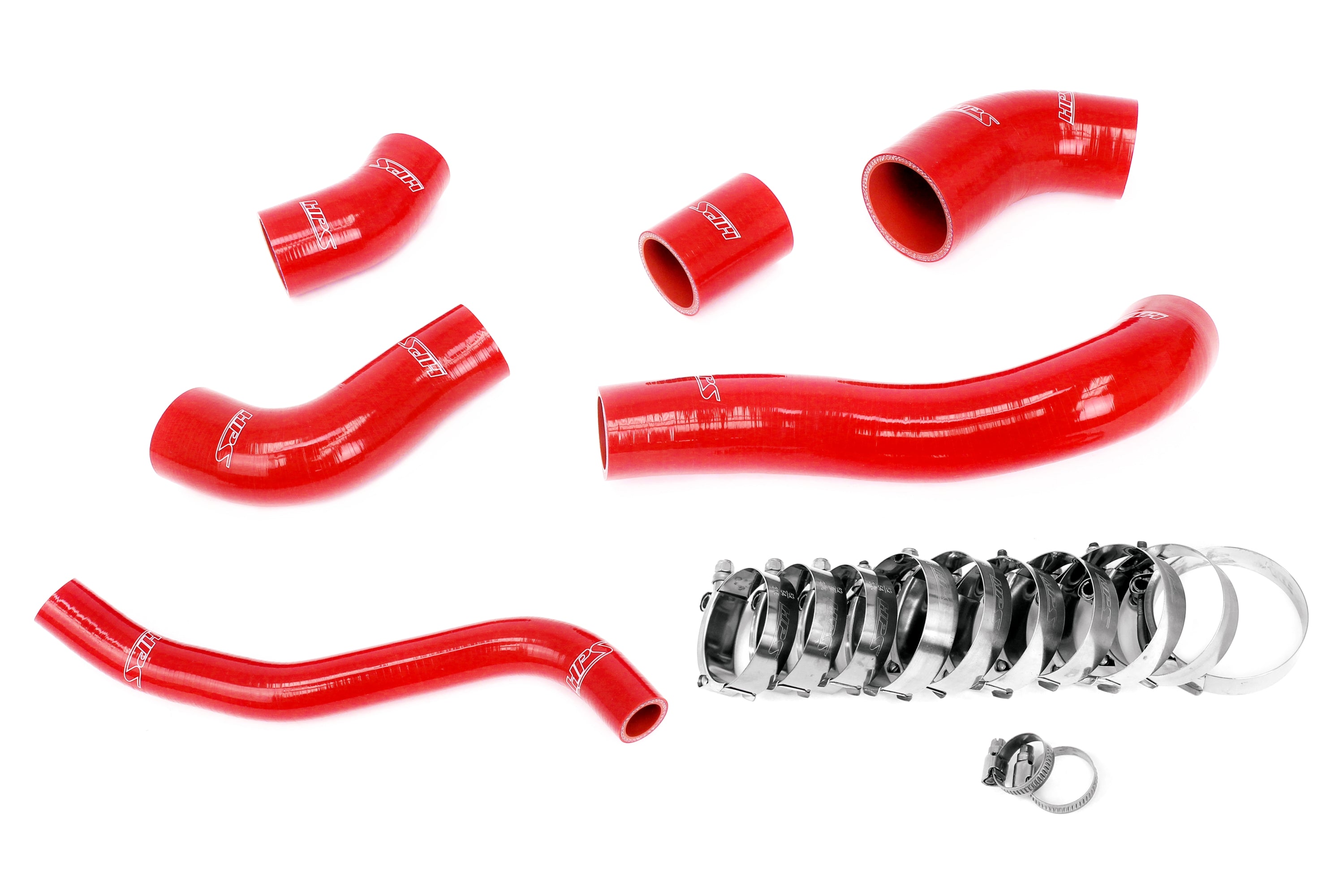 HPS Performance Hps Silicone Intercooler Hose Kit 57 2003 Red Red - 57-2003-RED