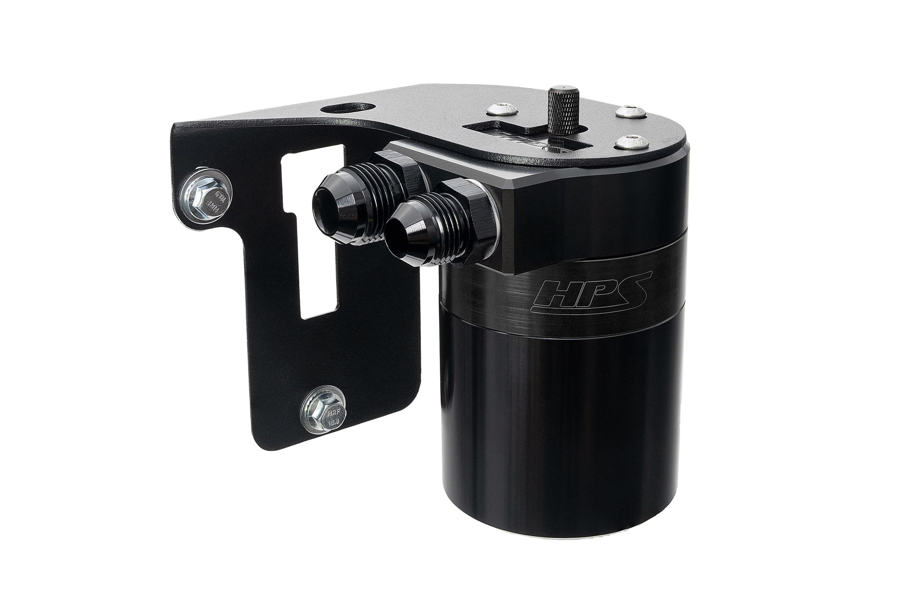 HPS Performance Oil Catch Can Kit 860-007WB, Black - 860-007WB