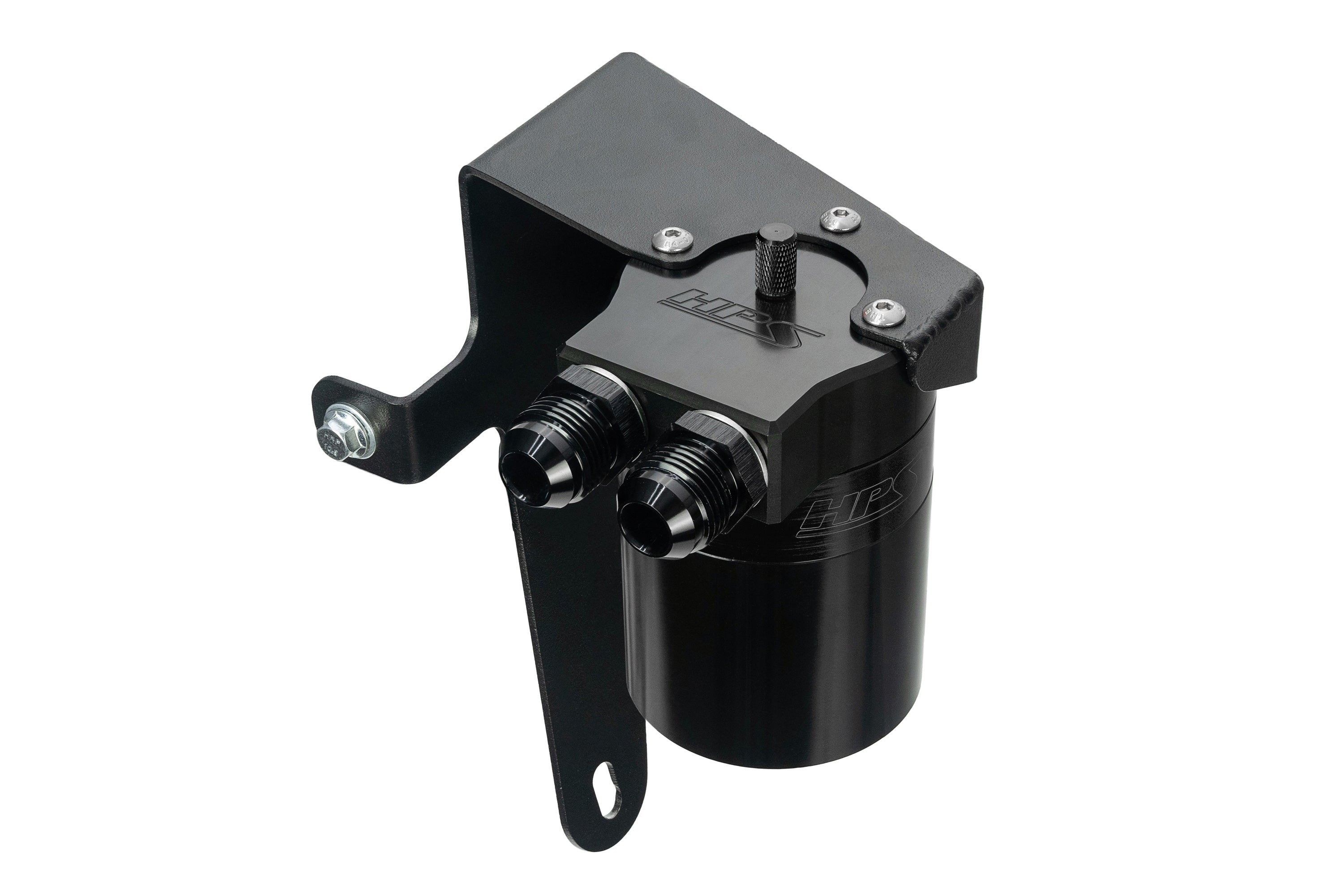 HPS Performance Oil Catch Can Kit 860-009WB, Black - 860-009WB