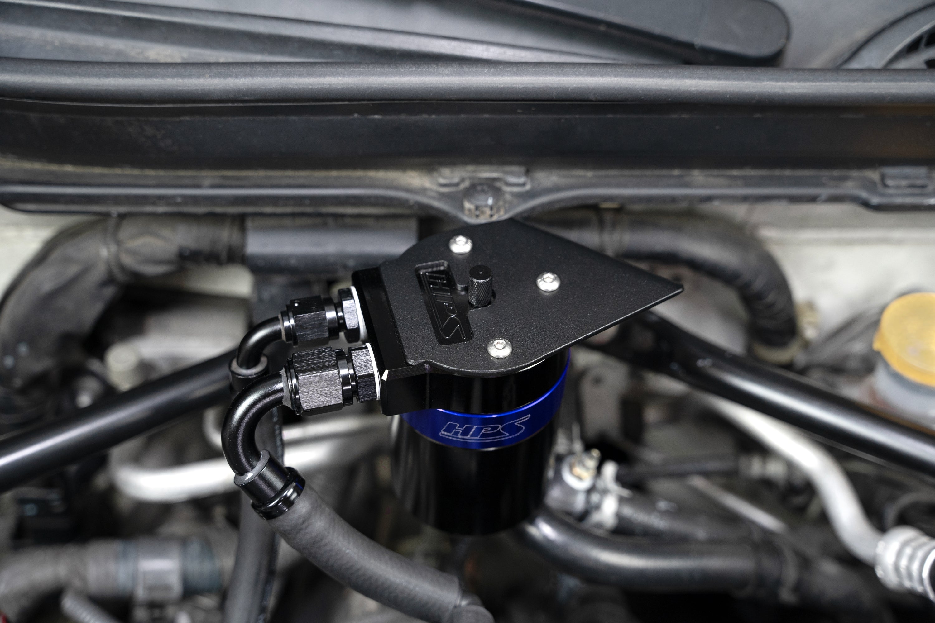 HPS Performance Oil Catch Can Kit 860-030BL Blue - 860-030BL