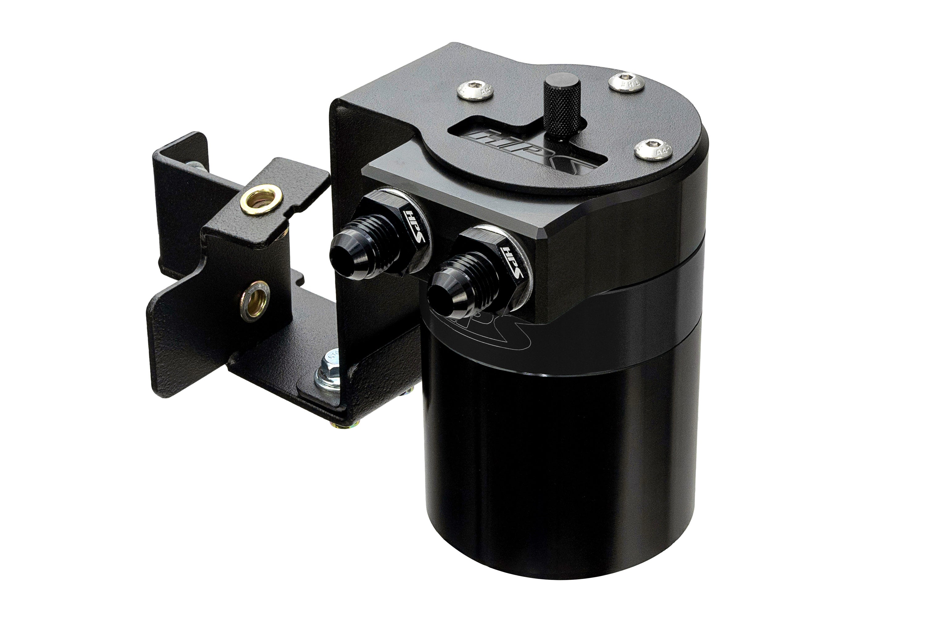 HPS Performance Oil Catch Can Kit 860-012WB, Black - 860-012WB