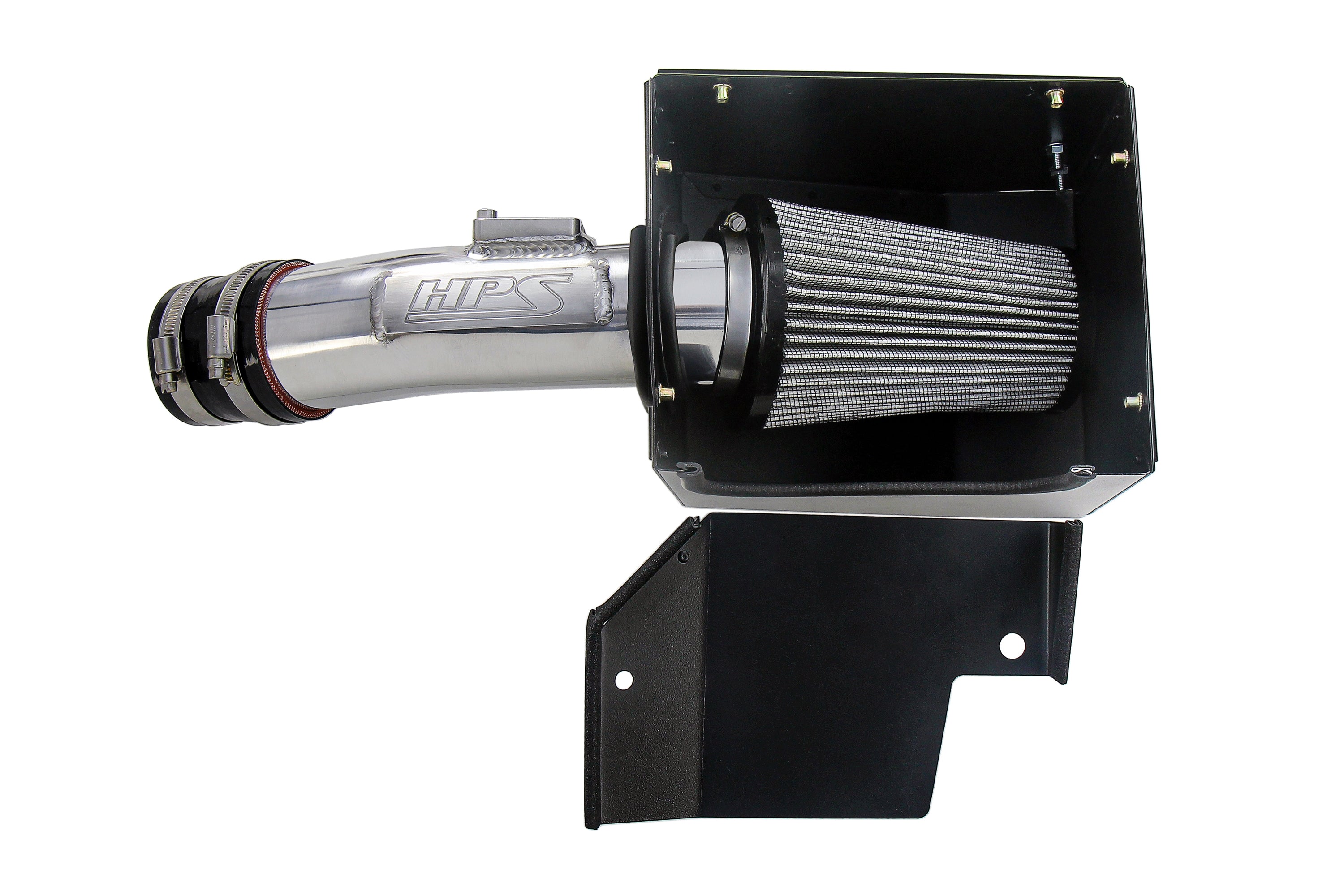 HPS Performance Air Intake Kit With Heat Shield 827-406P Polished - 827-406P