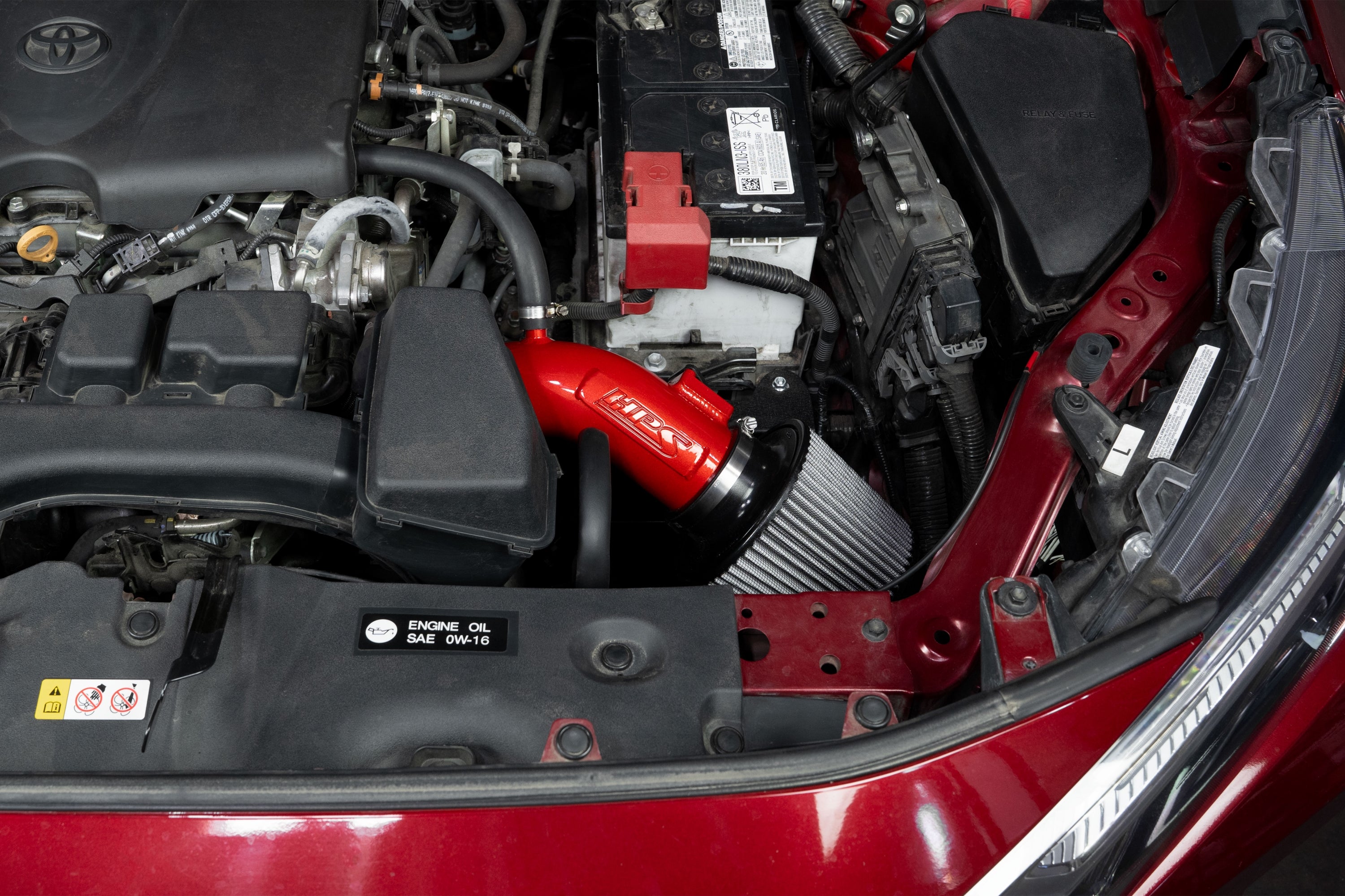 HPS Performance Air Intake Kit With Heat Shield 827-798R Red - 827-798R