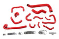HPS Performance Hps Silicone Radiator, Heater, And Ancillary Coolant Hose Kit 57 2135 Red Red - 57-2135-RED