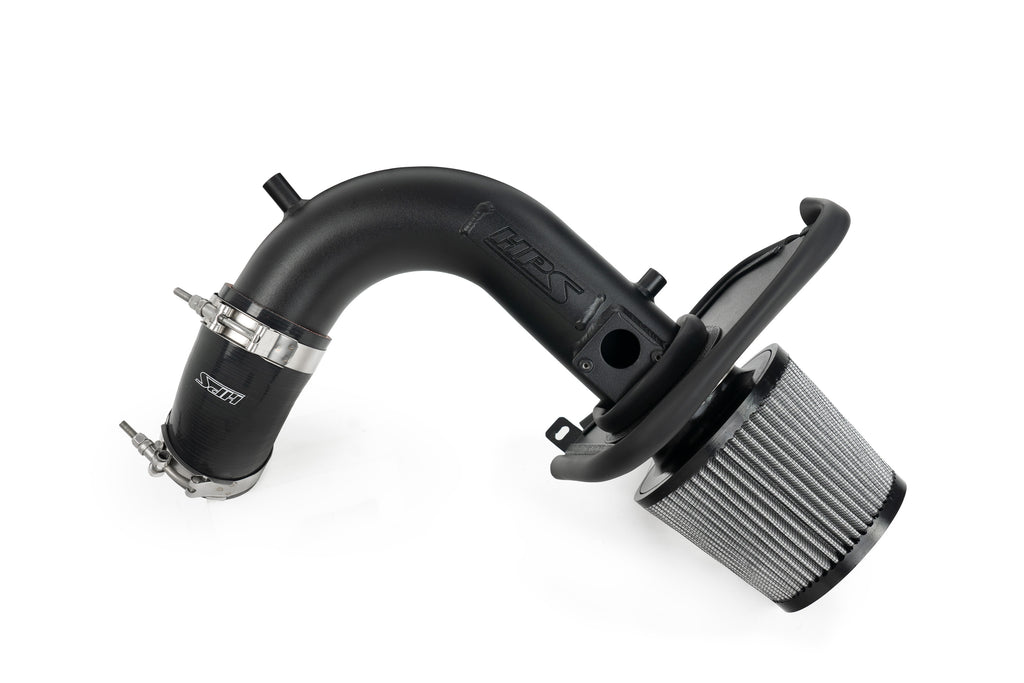 HPS Performance Air Intake Kit With Heat Shield 827-738WB Wrinkle Black - 827-738WB