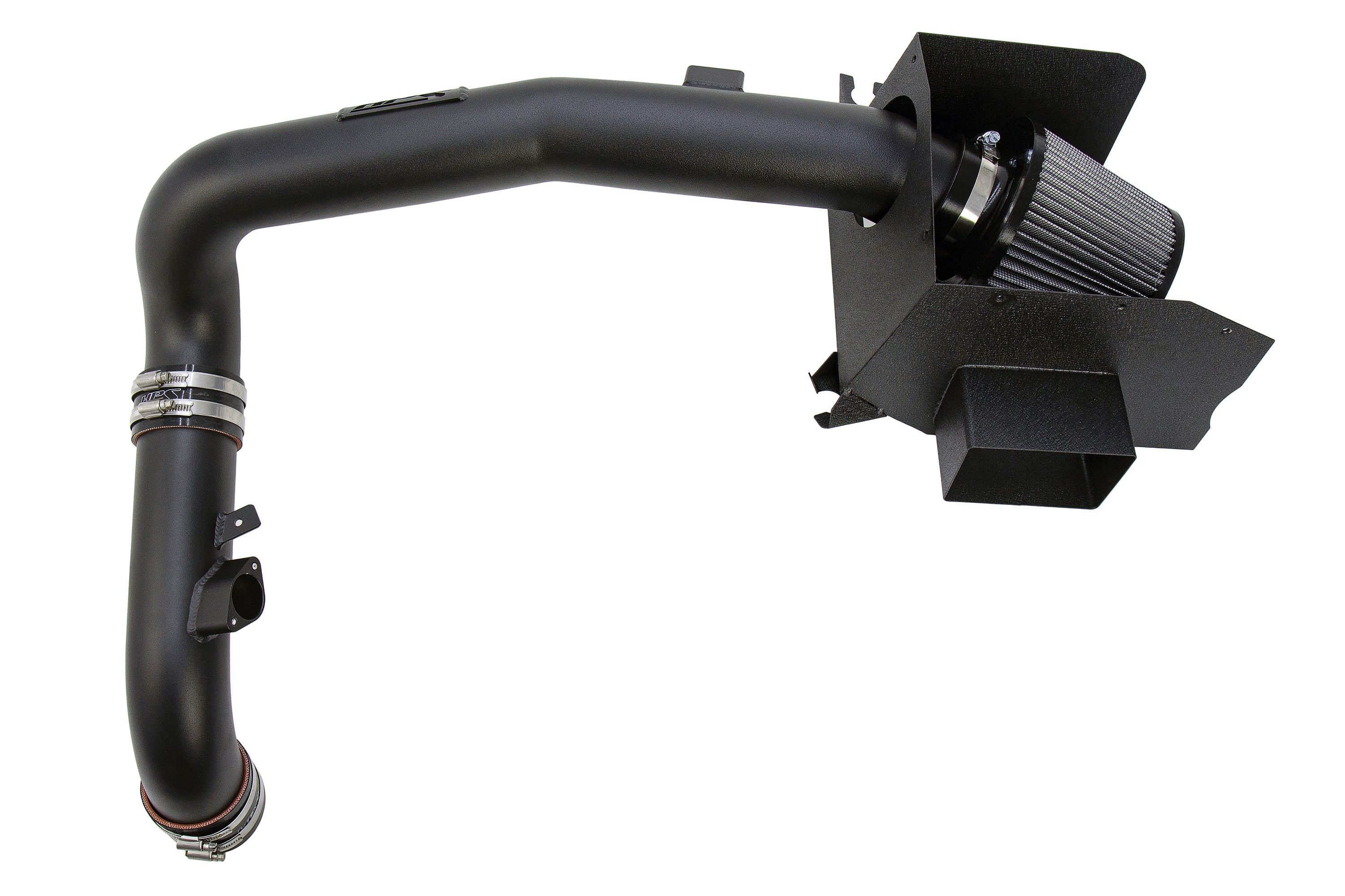 HPS Performance Air Intake Kit With Heat Shield 827-628WB Black - 827-628WB