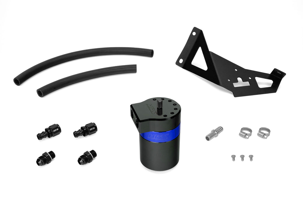 HPS Performance Oil Catch Can Kit 860-029BL Blue - 860-029BL