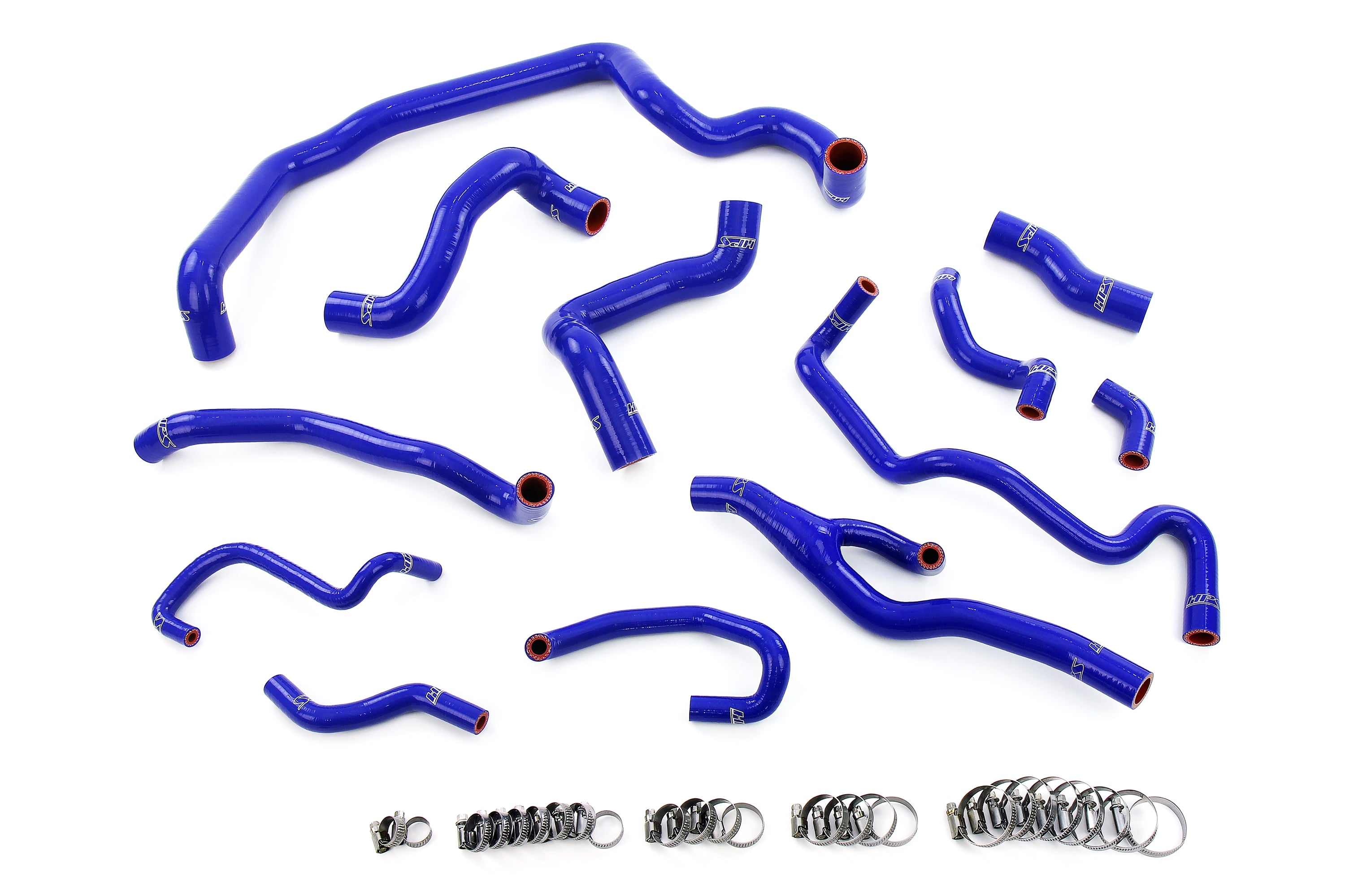 HPS Performance Hps Silicone Radiator, Heater, Water Pump, And Expansion Tank Coolant Hose Kit 57 2000 Blue Blue - 57-2000-BLUE
