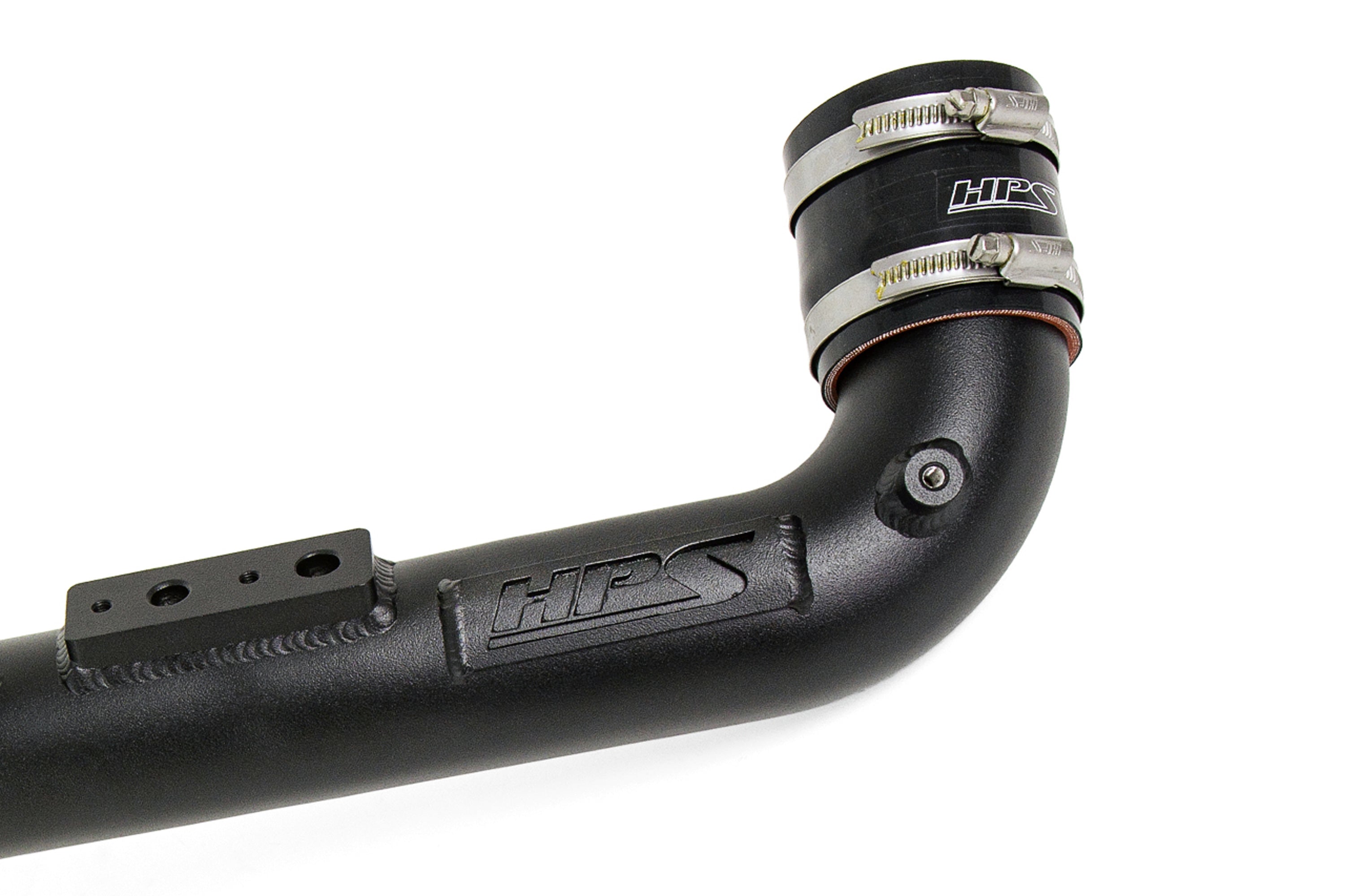 HPS Performance Upper Cold Side Charge Pipe Kit 17-134WB Black - 17-134WB