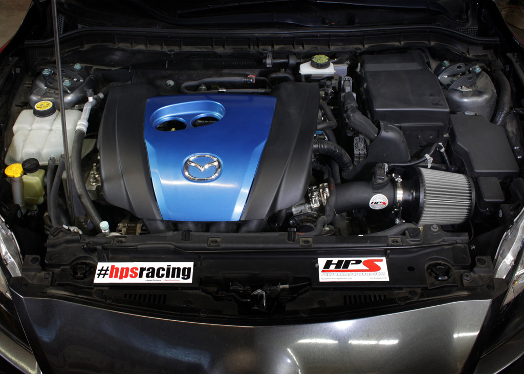 HPS Performance Air Intake Kit With Heat Shield 827-531WB Black - 827-531WB