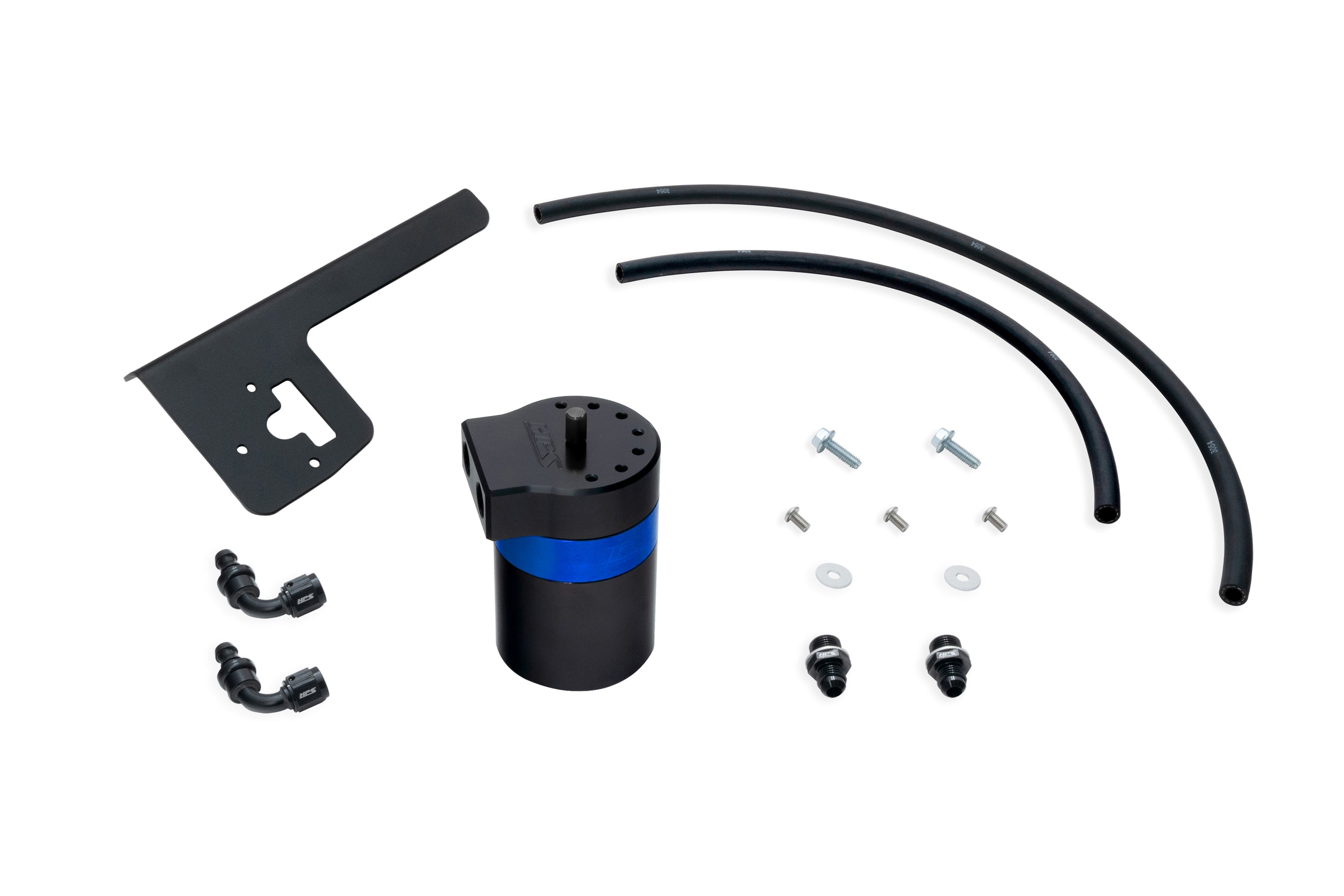 HPS Performance Oil Catch Can Kit 860-021BL, Blue - 860-021BL