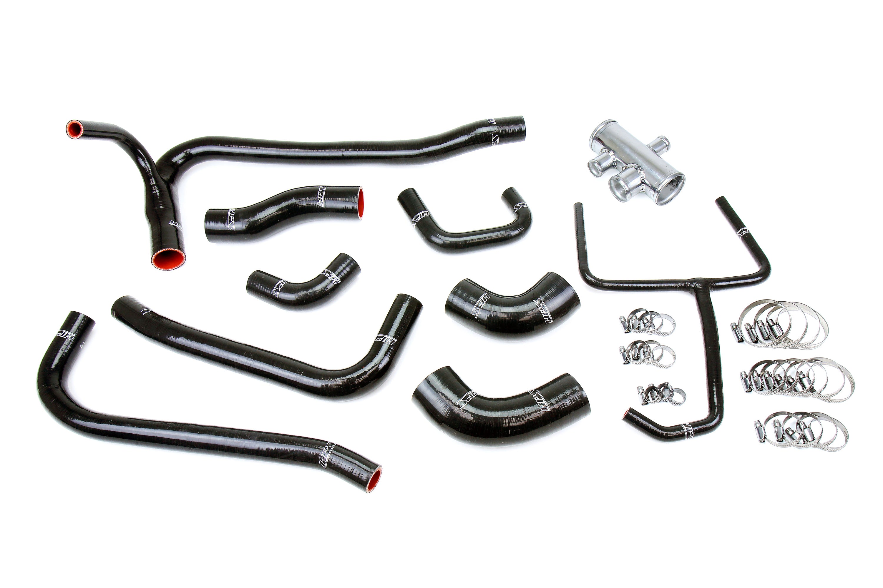 HPS Performance Hps Silicone Radiator And Expansion Tank Coolant Hose Kit 57 2069 Blk Black - 57-2069-BLK