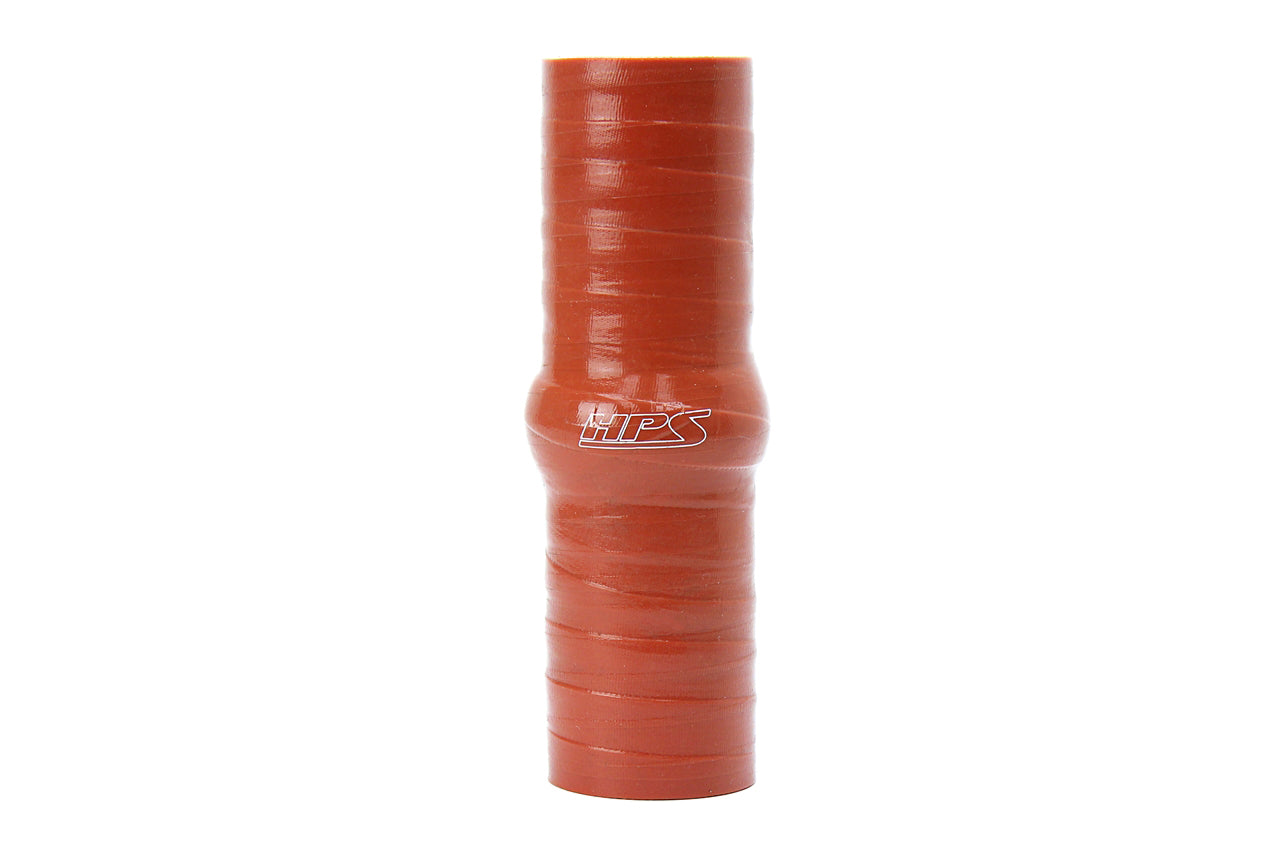 HPS Performance Hps Ultra High Temperature Resistant Silicone Hump Coupler 1/2" Id, 4" Length Shc 050 L4 Hot Orange - SHC-050-L4-HOT