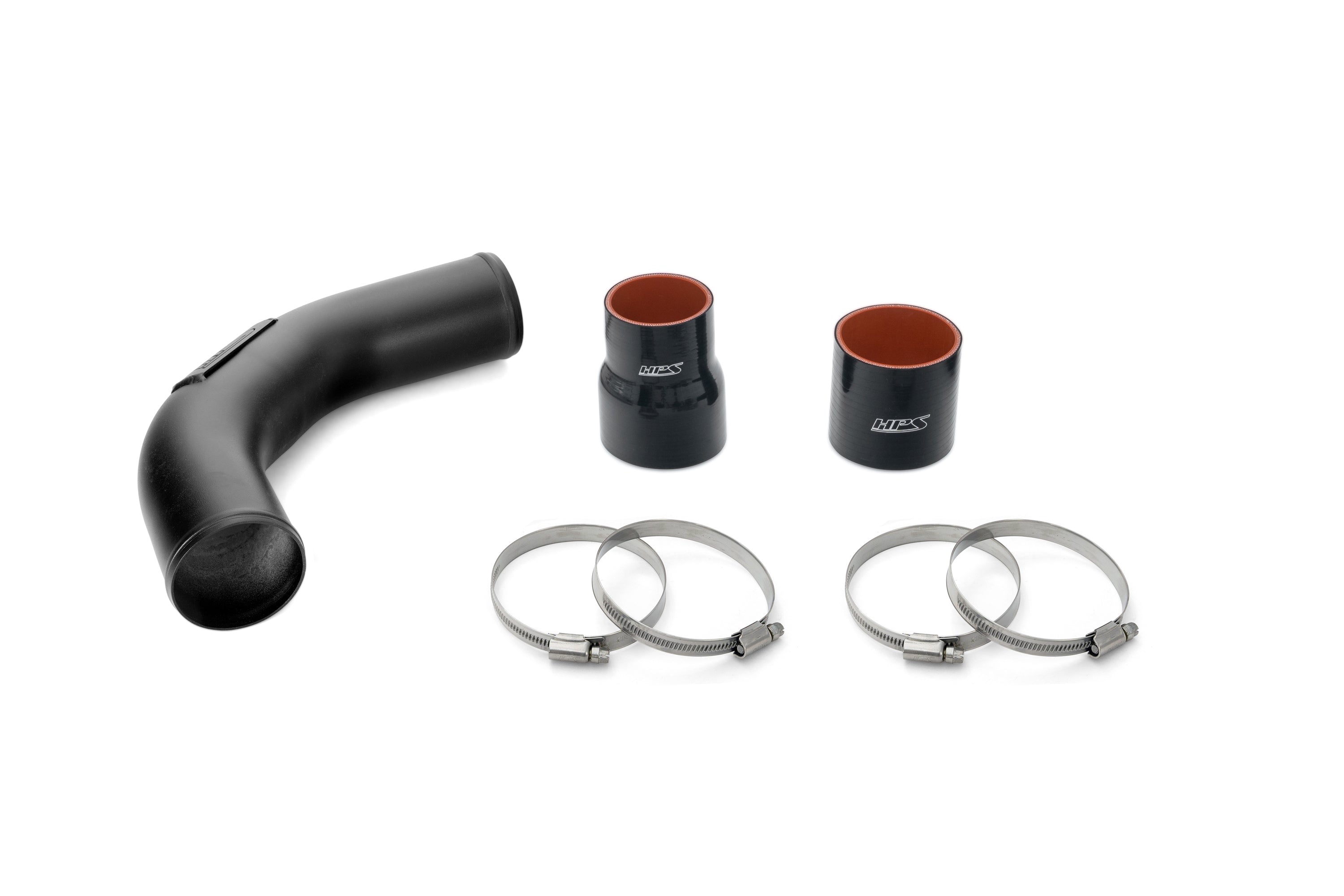 HPS Performance Hot and Cold Side Turbo Charge Pipe Kit 17-168WB Black - 17-168WB