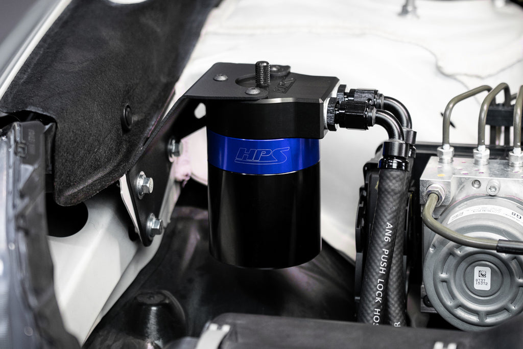 HPS Performance Oil Catch Can Kit 860-006BL, Blue - 860-006BL