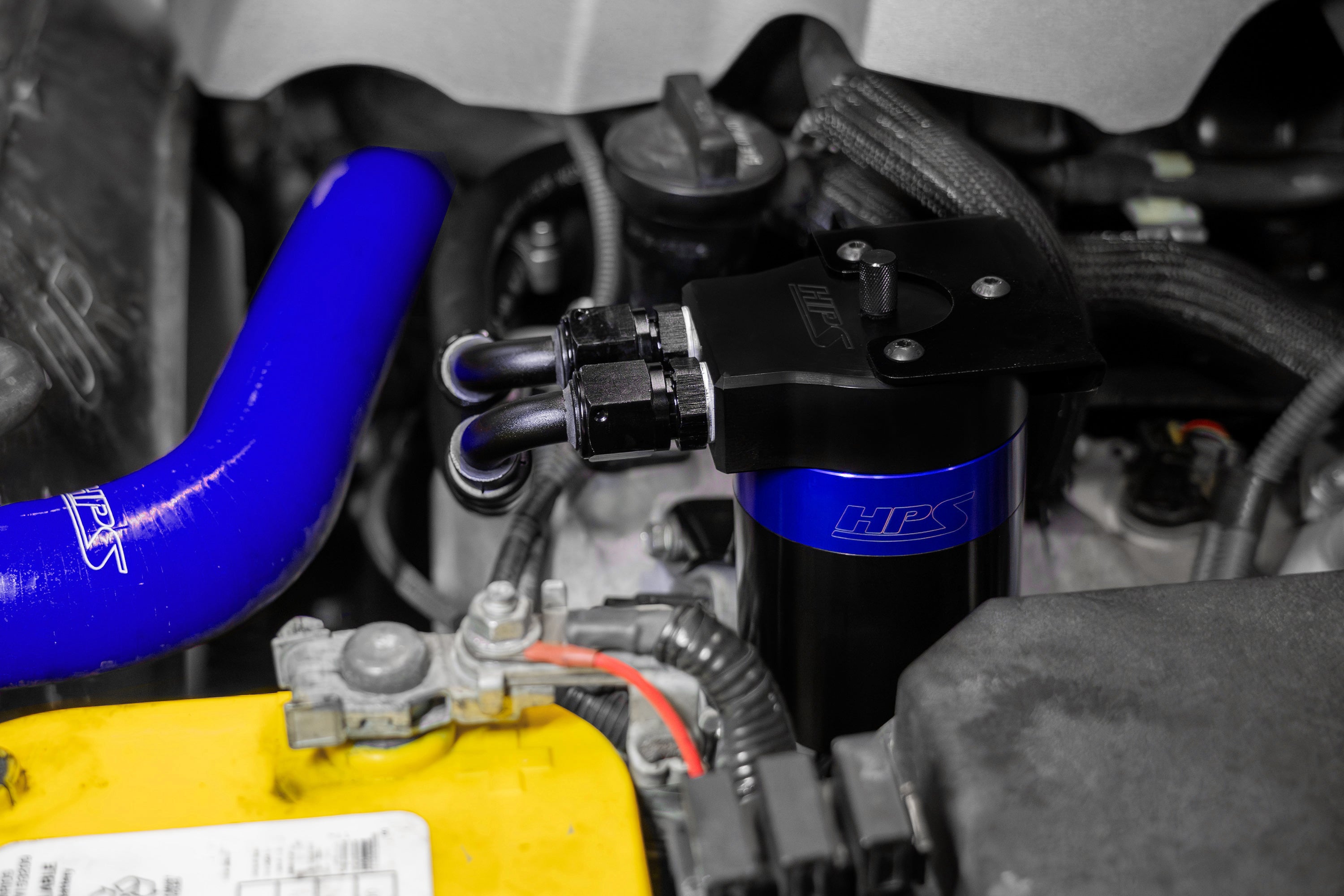 HPS Performance Oil Catch Can Kit 860-005BL, Blue - 860-005BL