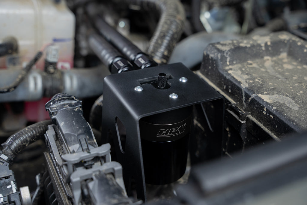 HPS Performance Oil Catch Can Kit 860-032WB Black - 860-032WB