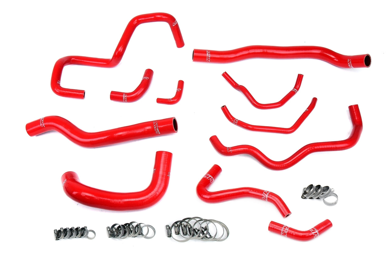 HPS Performance Hps Silicone Radiator, Oil Cooler, And Ancillary Coolant Hose Kit 57 1876 Red Red - 57-1876-RED