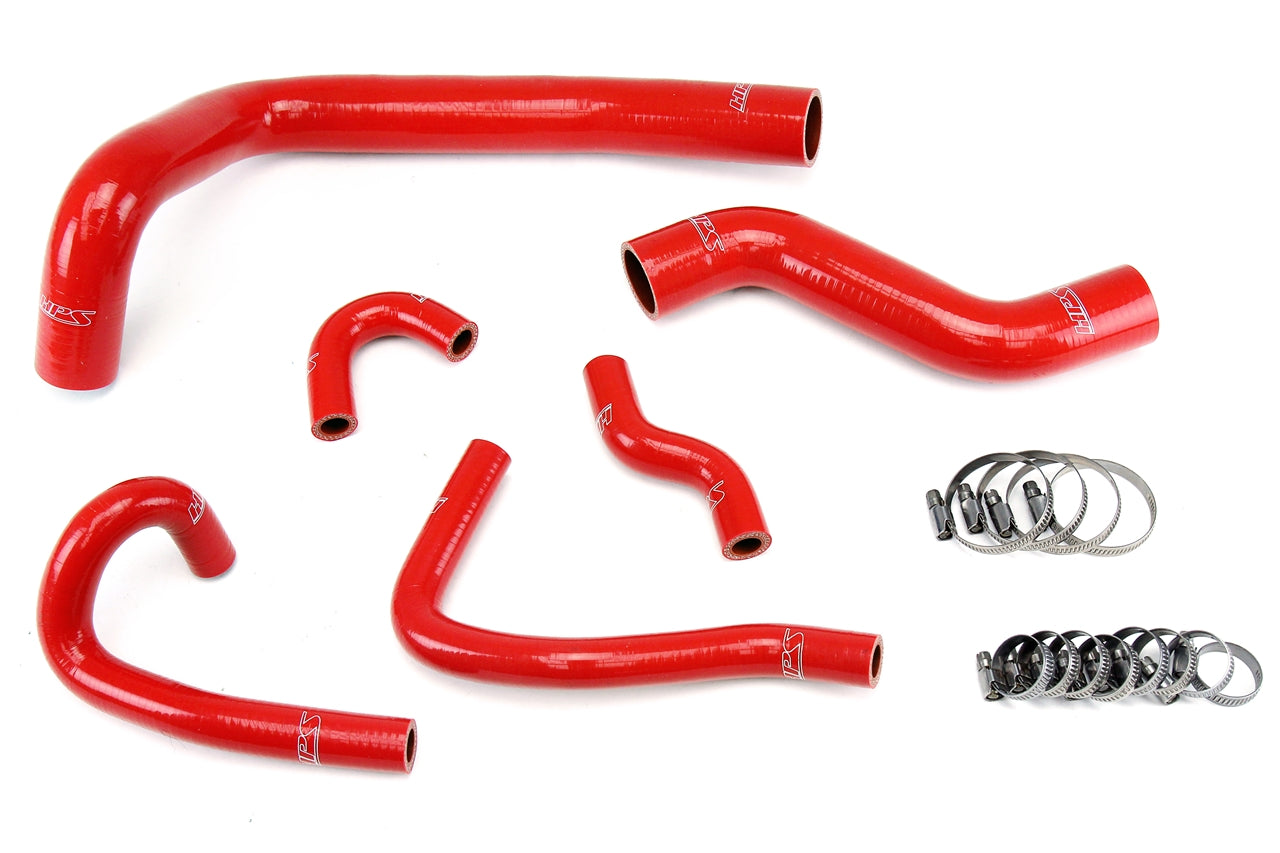 HPS Performance Hps Silicone Radiator And Heater Coolant Hose Kit 57 1491 Red Red - 57-1491-RED