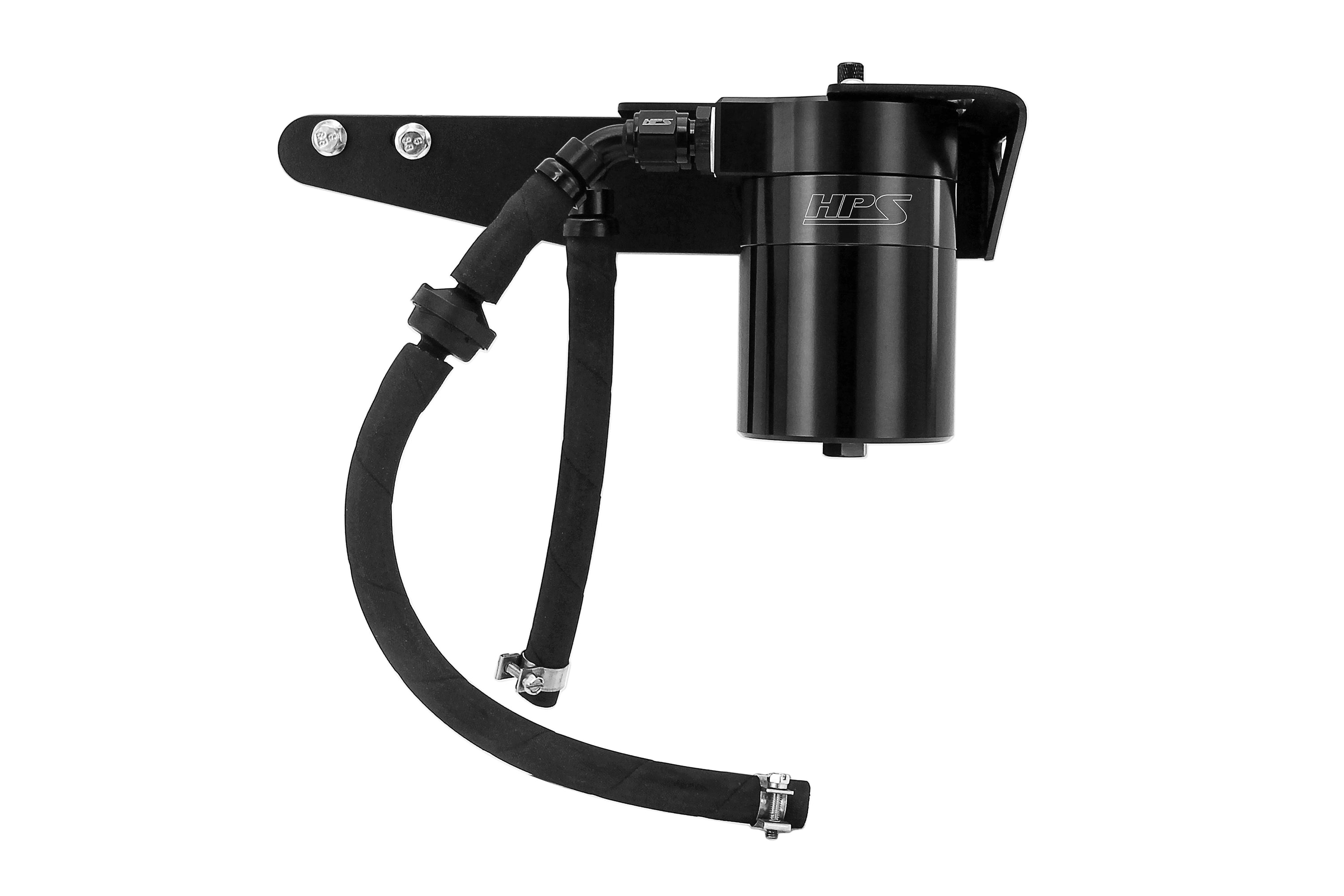 HPS Performance Oil Catch Can Kit 860-001WB, Black - 860-001WB