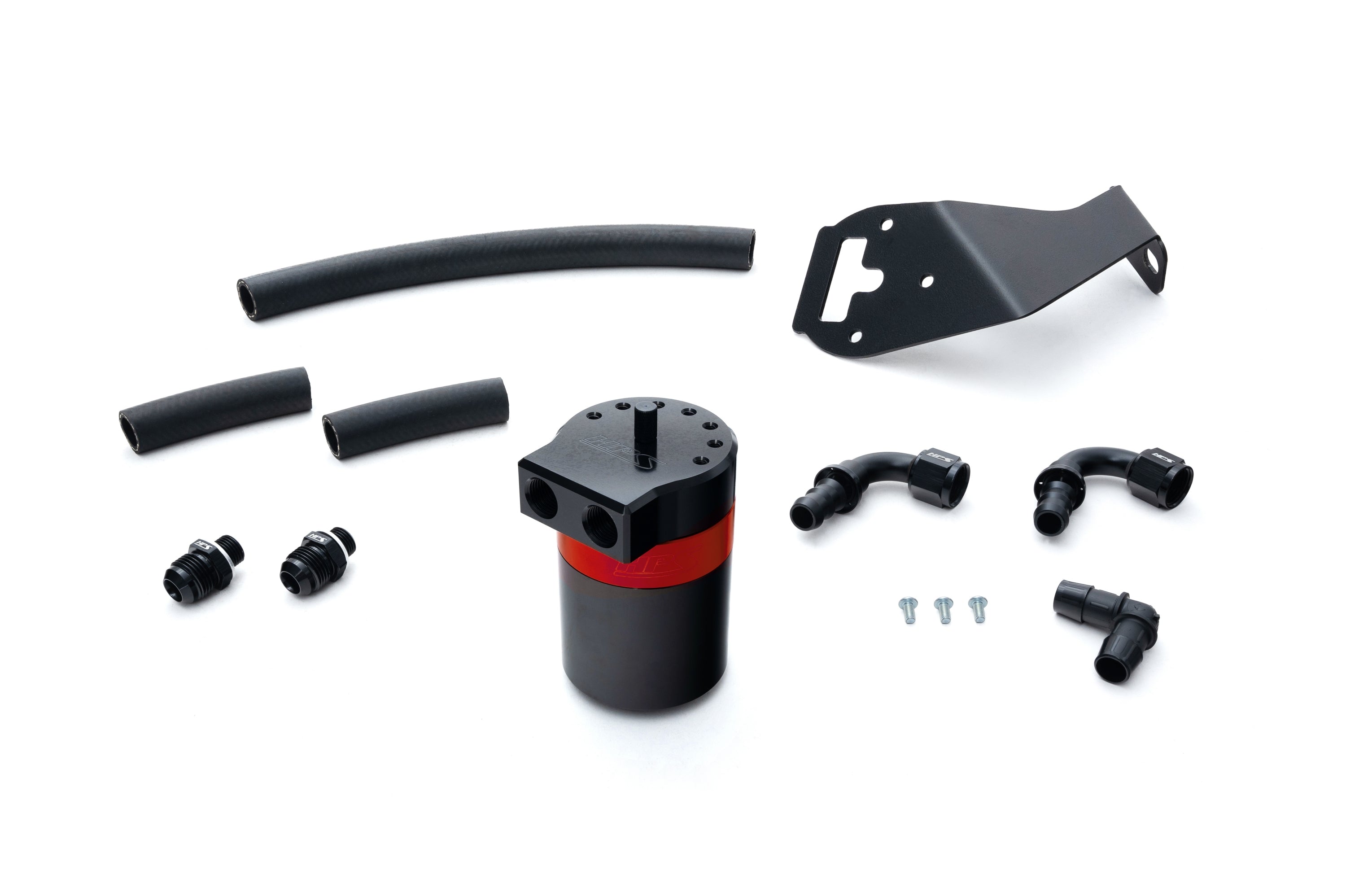HPS Performance Oil Catch Can Kit 860-026 Red - 860-026