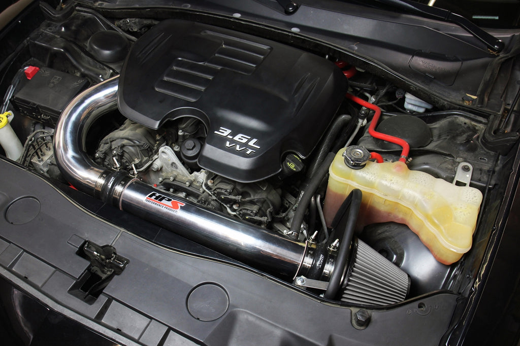 HPS Performance Air Intake Kit With Heat Shield 827-624WB Black - 827-624WB