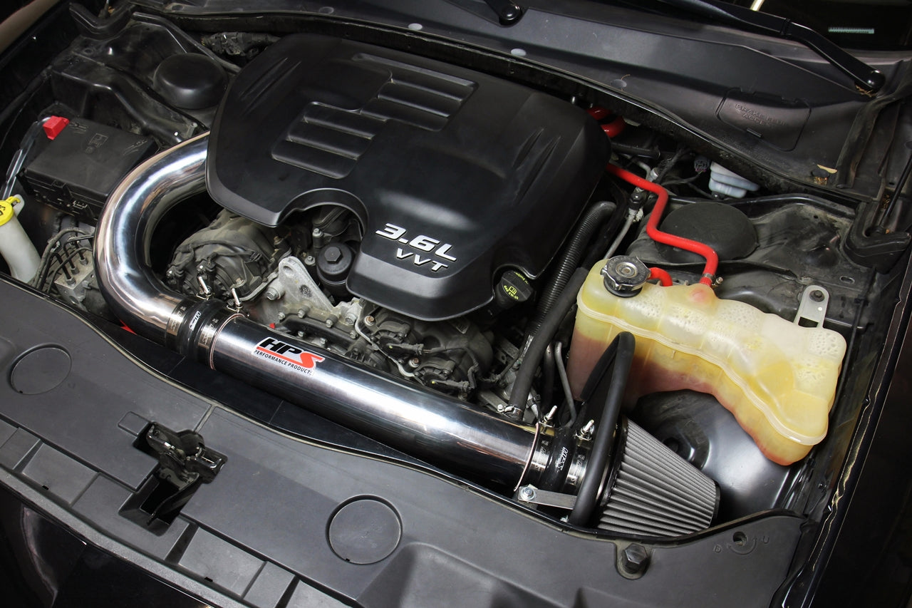 HPS Performance Air Intake Kit With Heat Shield 827-624WB Black - 827-624WB
