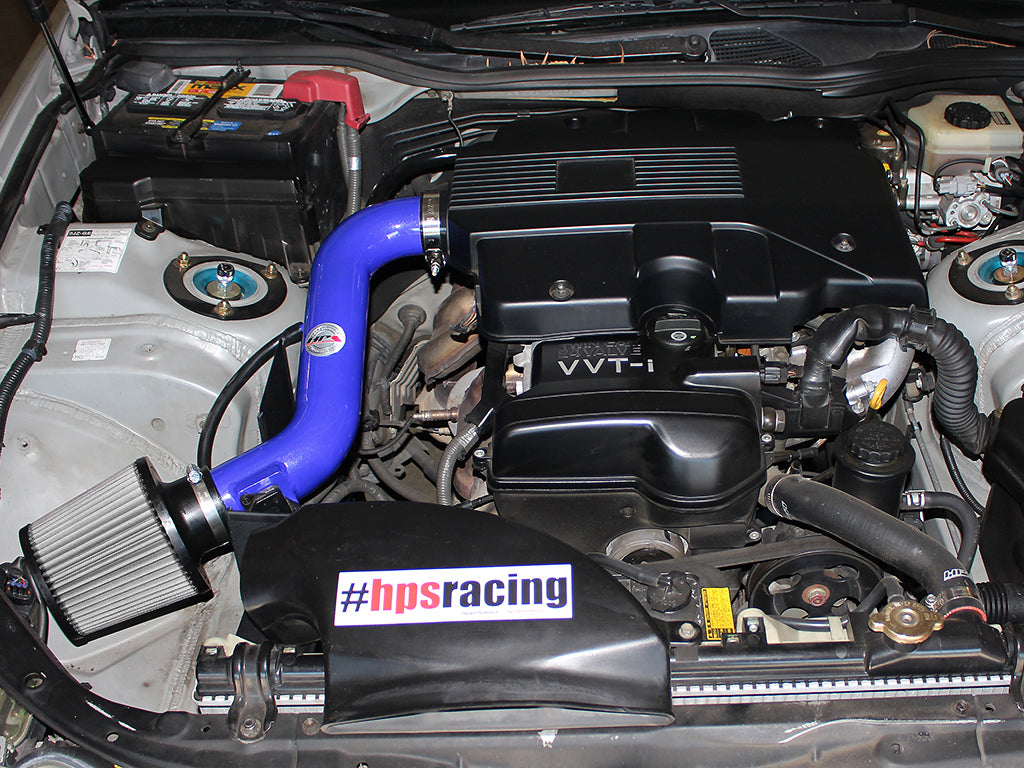 HPS Performance Air Intake Kit With Heat Shield 827-260BL Blue - 827-260BL