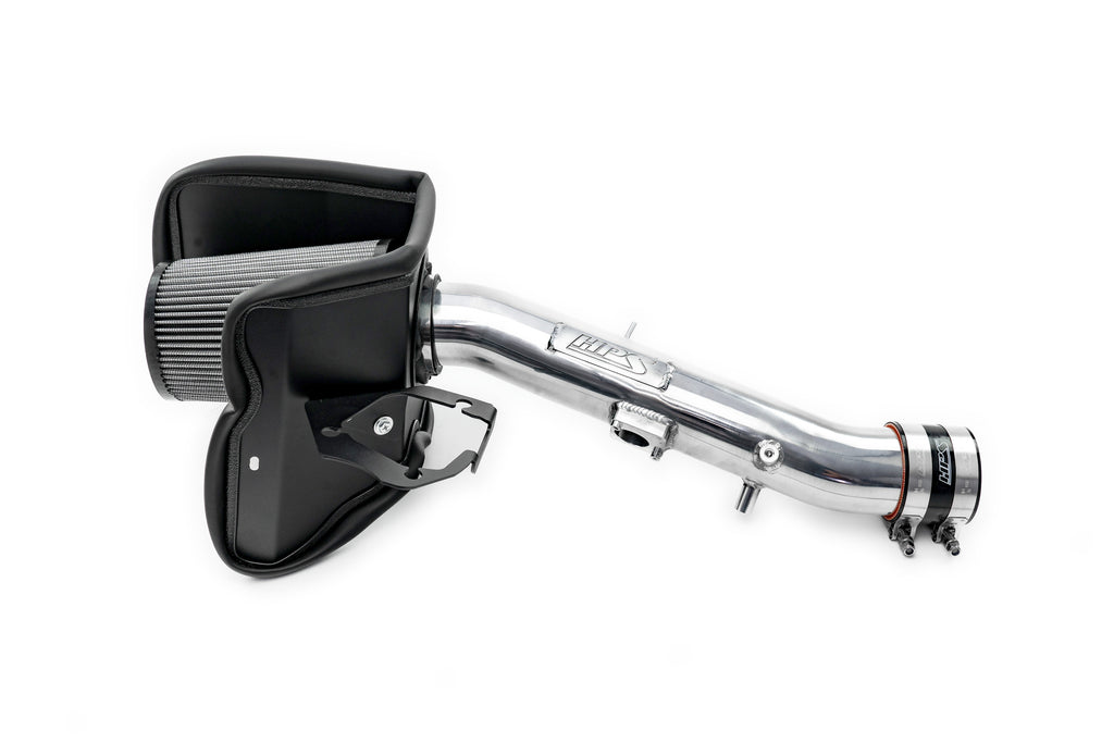 HPS Performance Air Intake Kit With Heat Shield 827-718P Polished - 827-718P