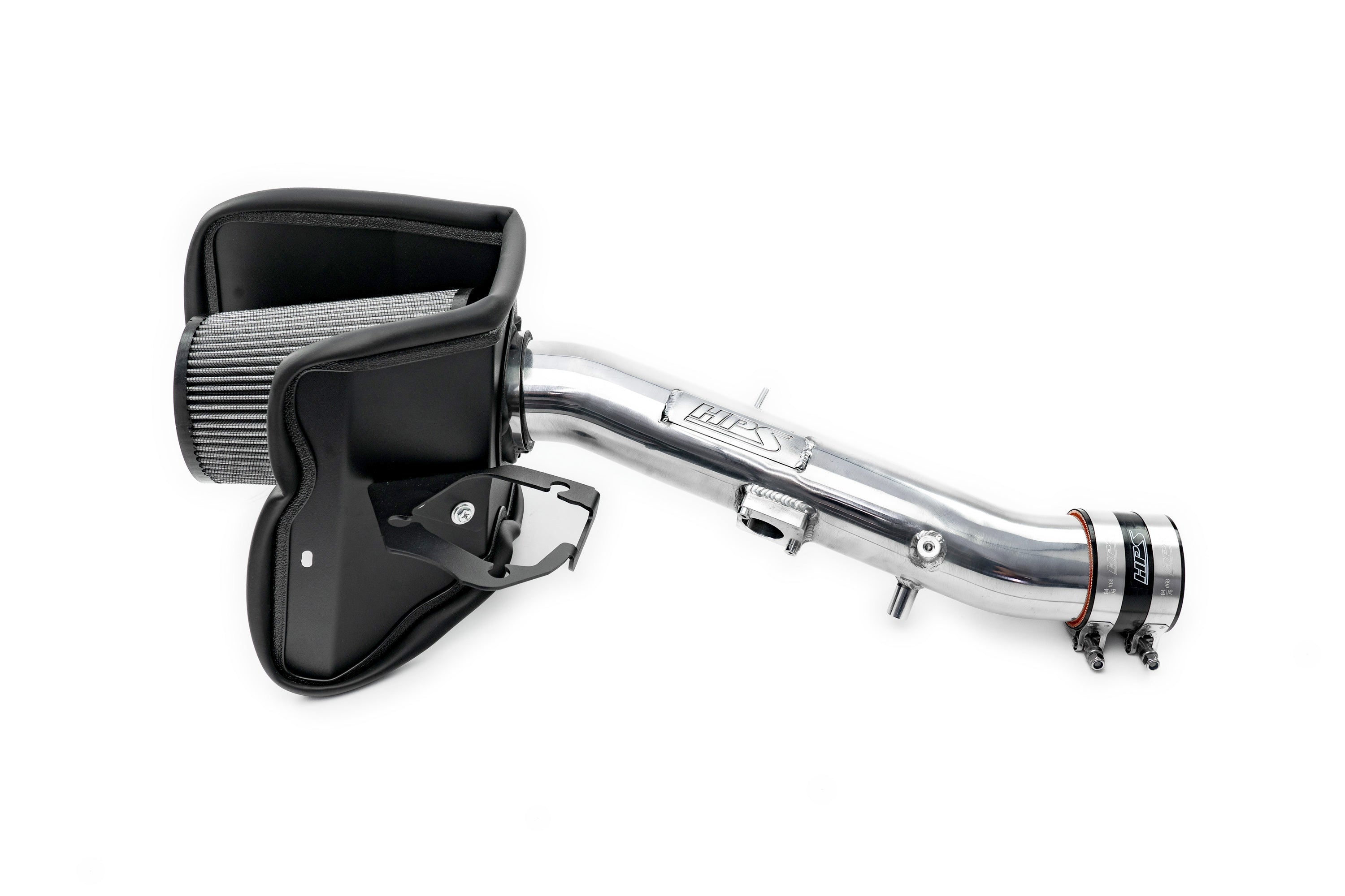 HPS Performance Air Intake Kit With Heat Shield 827-718P Polished - 827-718P