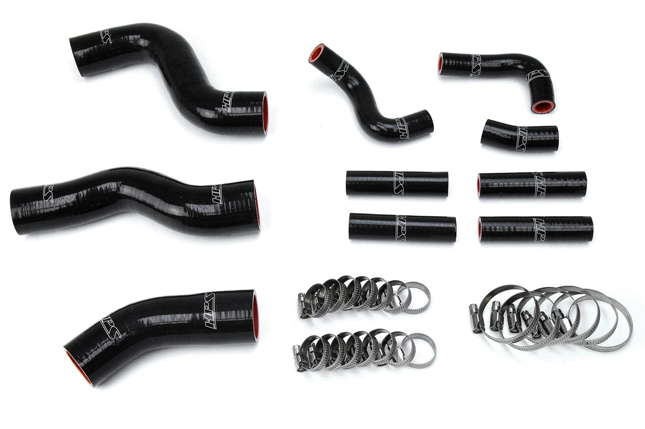 HPS Performance Hps Silicone Radiator And Heater Coolant Hose Kit 57 1441 Blk Black - 57-1441-BLK