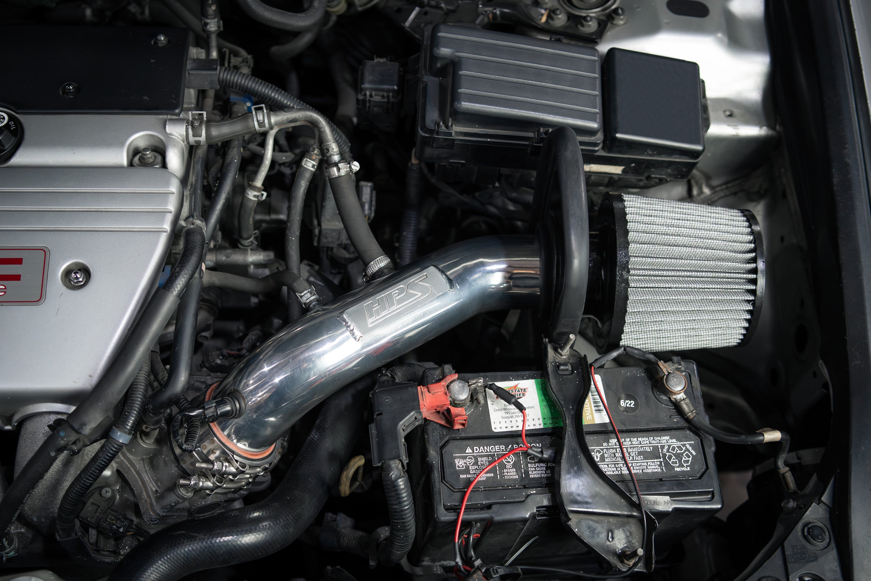 HPS Performance Air Intake Kit With Heat Shield 827-737P Polished - 827-737P