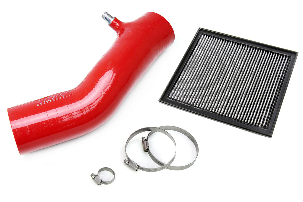 HPS Performance Silicone Air Intake Kit With Panel Filter 827-725R Red - 827-725R