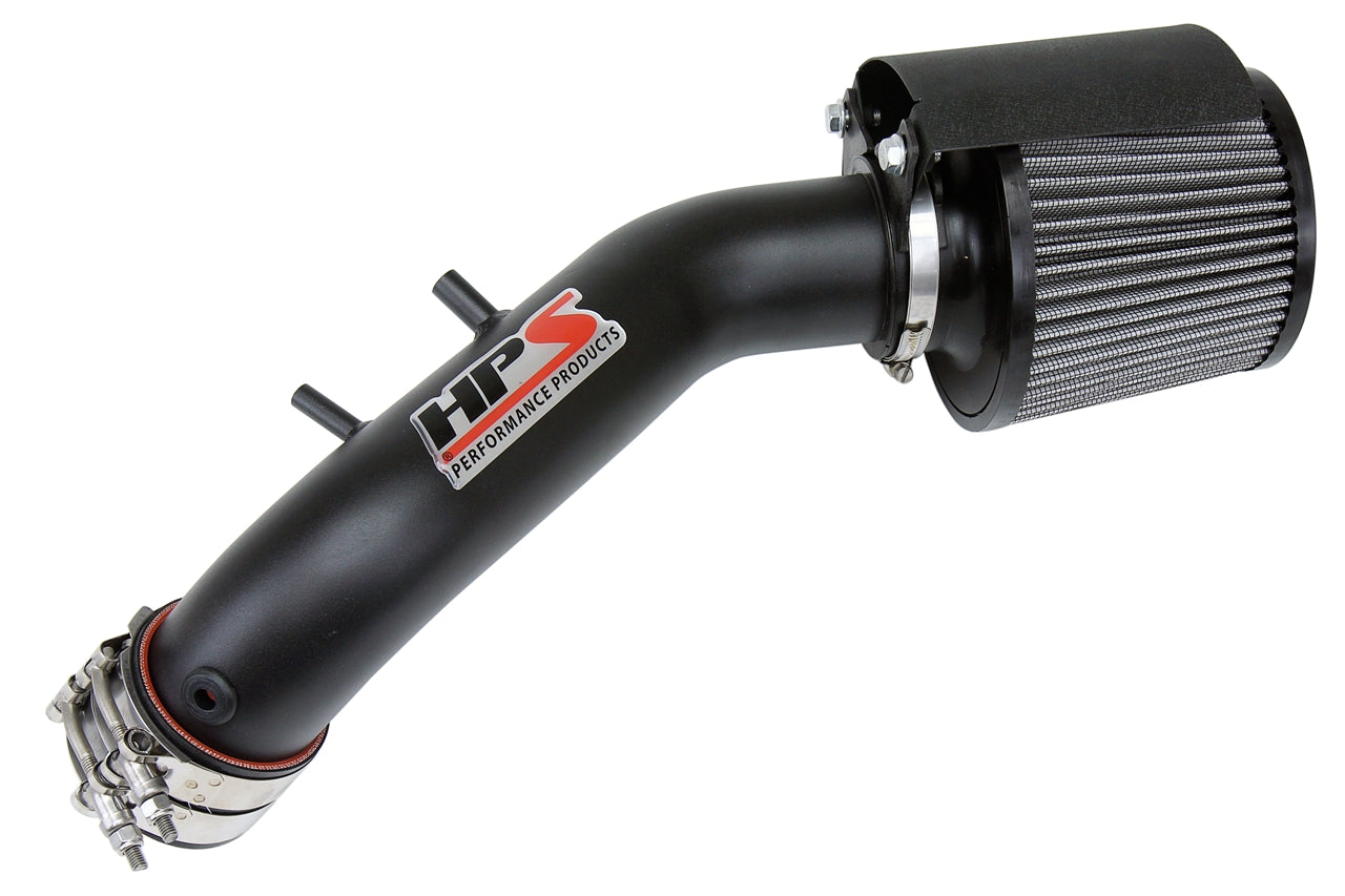 HPS Performance Air Intake Kit With Heat Shield 827-122WB Black - 827-122WB