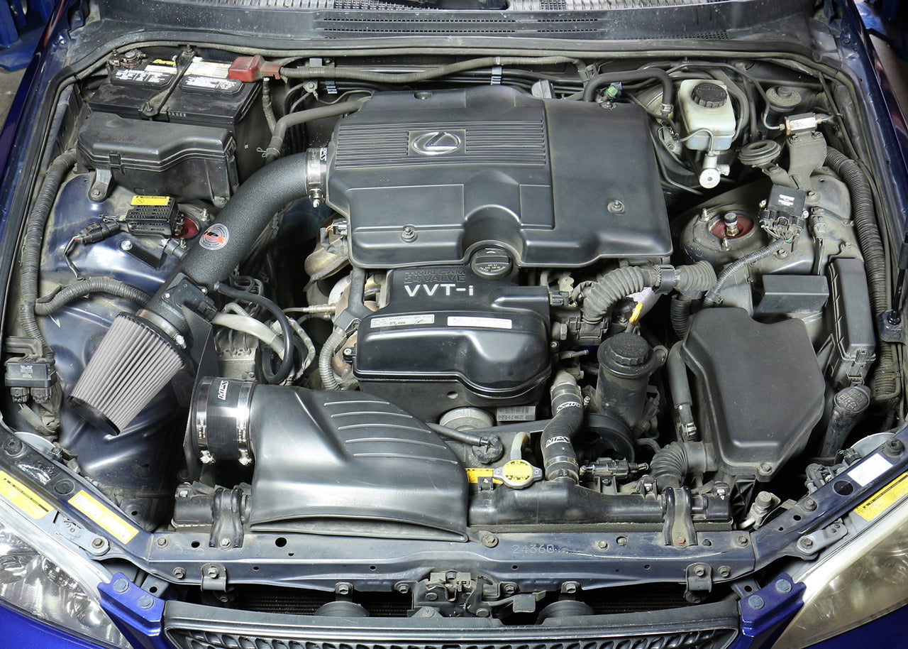 HPS Performance Air Intake Kit With Heat Shield 827-590WB Black - 827-590WB