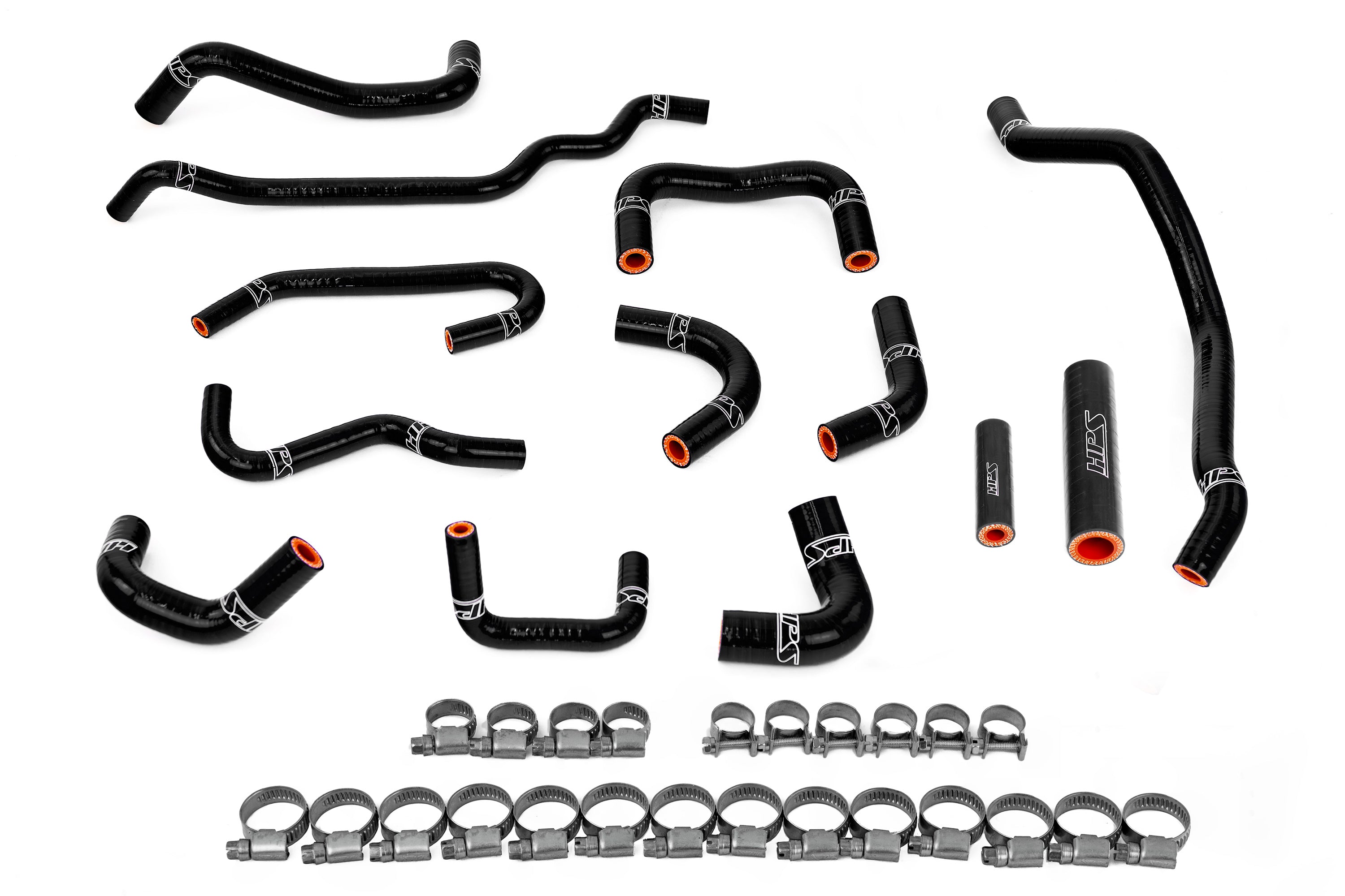 HPS Performance Hps Silicone Throttle Body, Reservoir, And Turbo Ancillary Coolant Hose Kit 57 2131 A Blk Black - 57-2131A-BLK