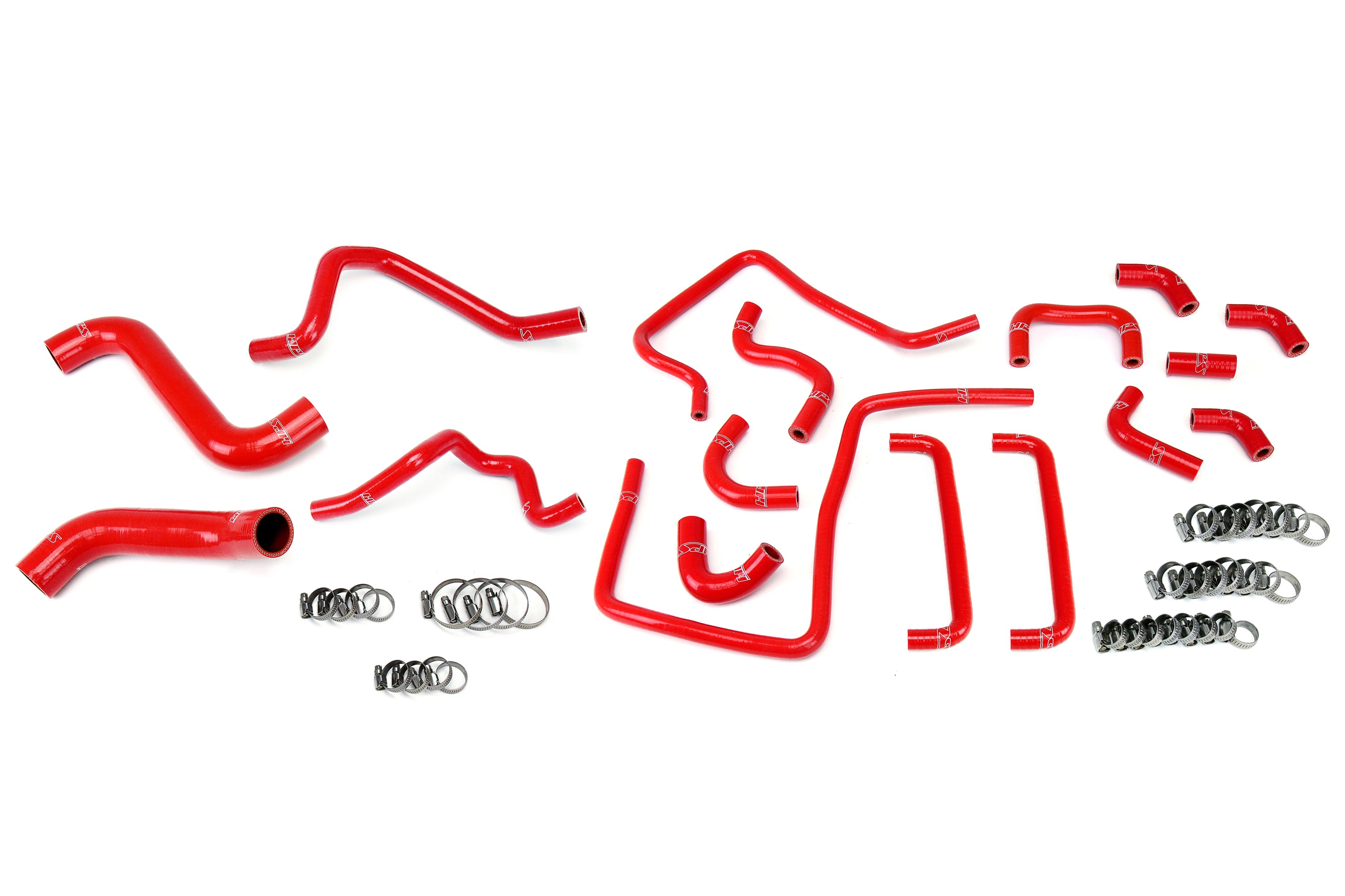HPS Performance Hps Silicone Radiator, Heater, And Ancillary Coolant Hose Kit 57 1815 Red Red - 57-1815-RED