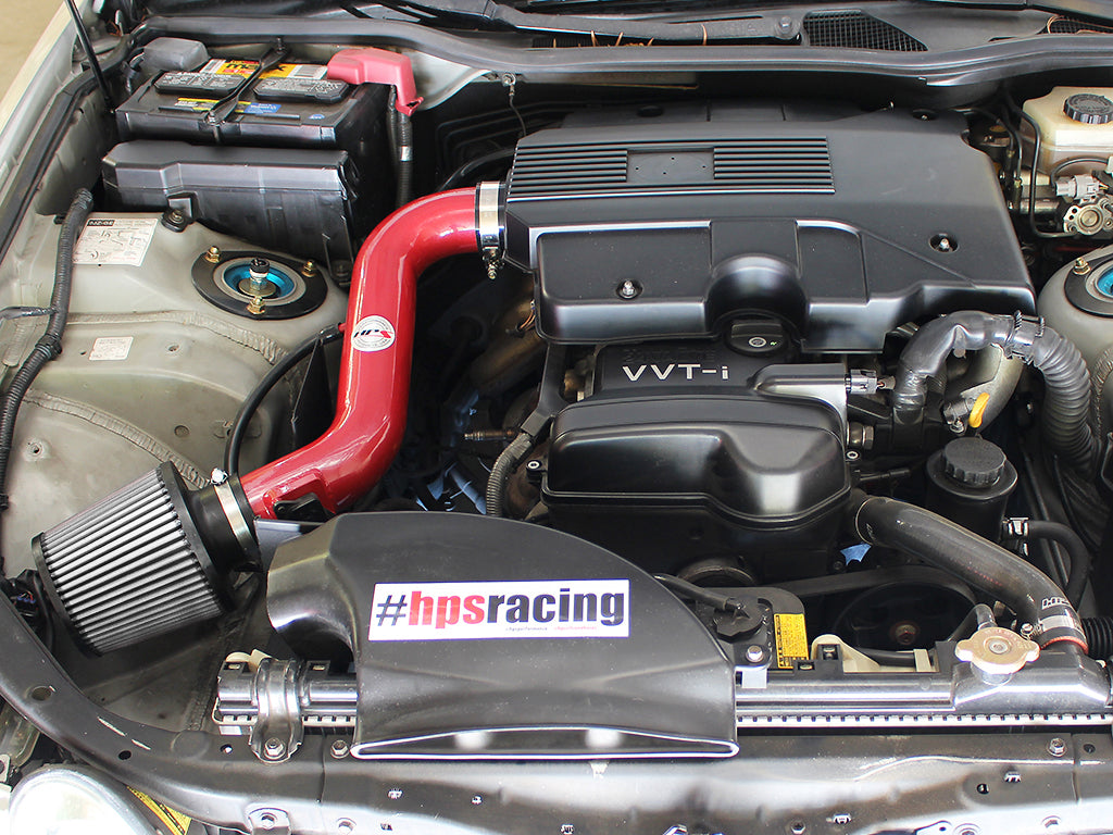 HPS Performance Air Intake Kit With Heat Shield 827-260R Red - 827-260R