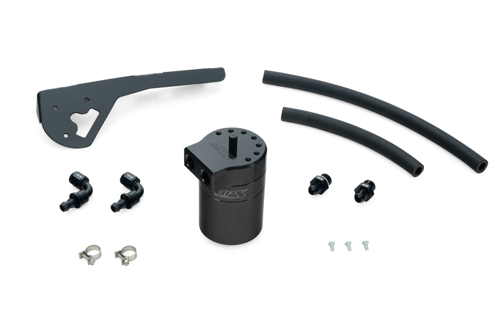 HPS Performance Oil Catch Can Kit 860-015 Black - 860-015WB