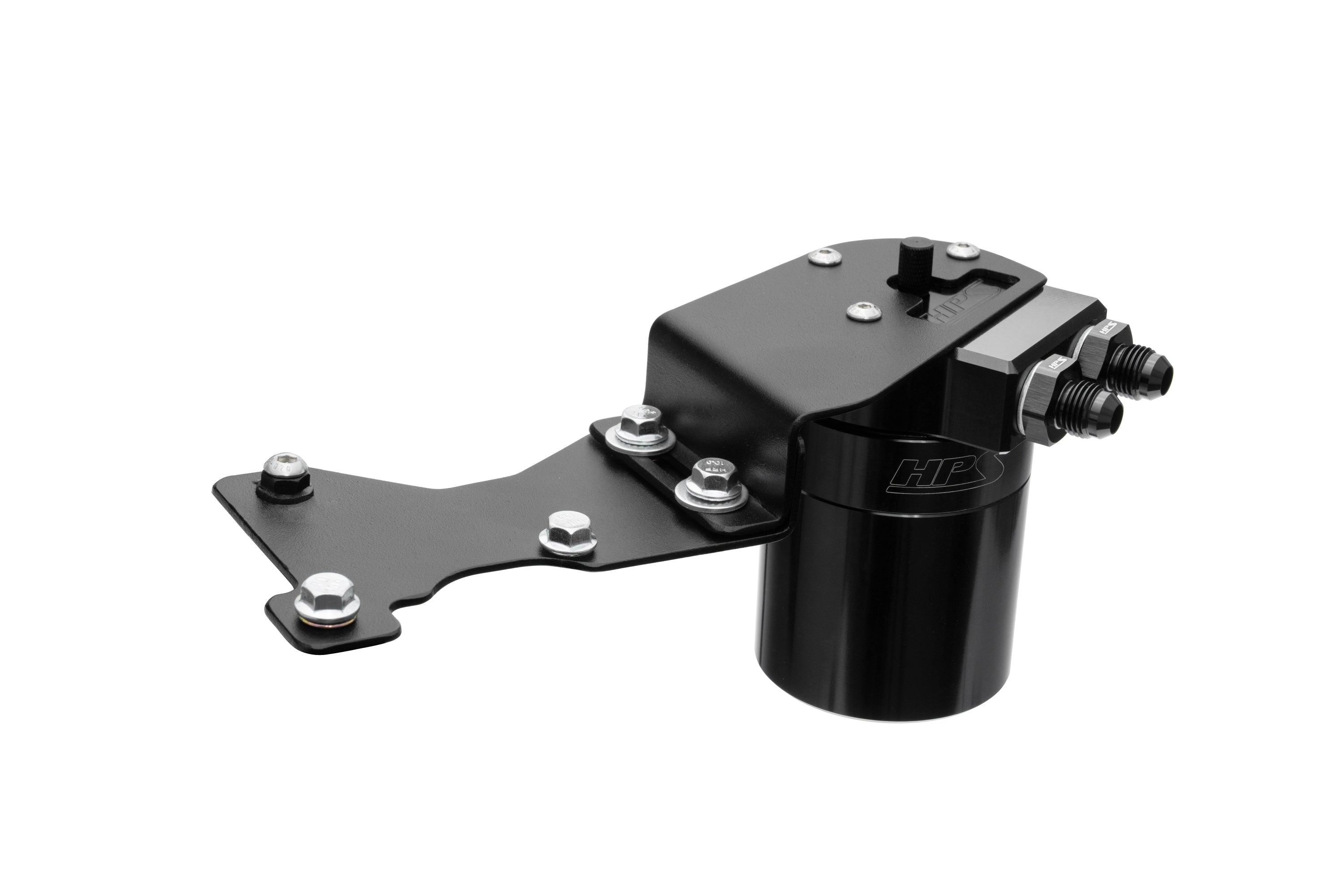 HPS Performance Oil Catch Can Kit 860-025WB Black - 860-025WB